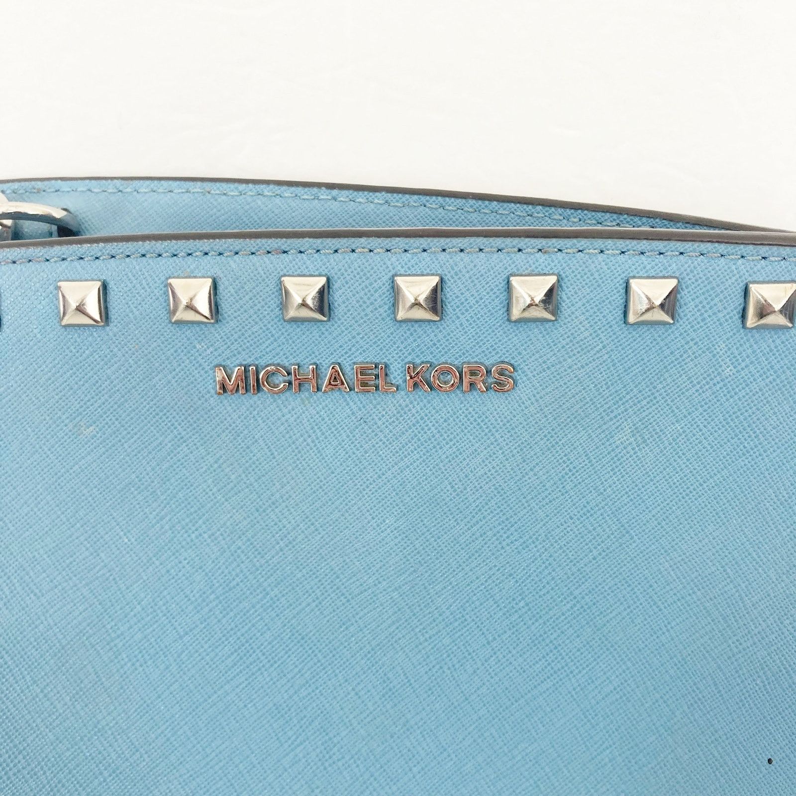 Michael Kors Michael Kors Light Blue Studded Crossbody Bag Size ONE SIZE - 4 Thumbnail