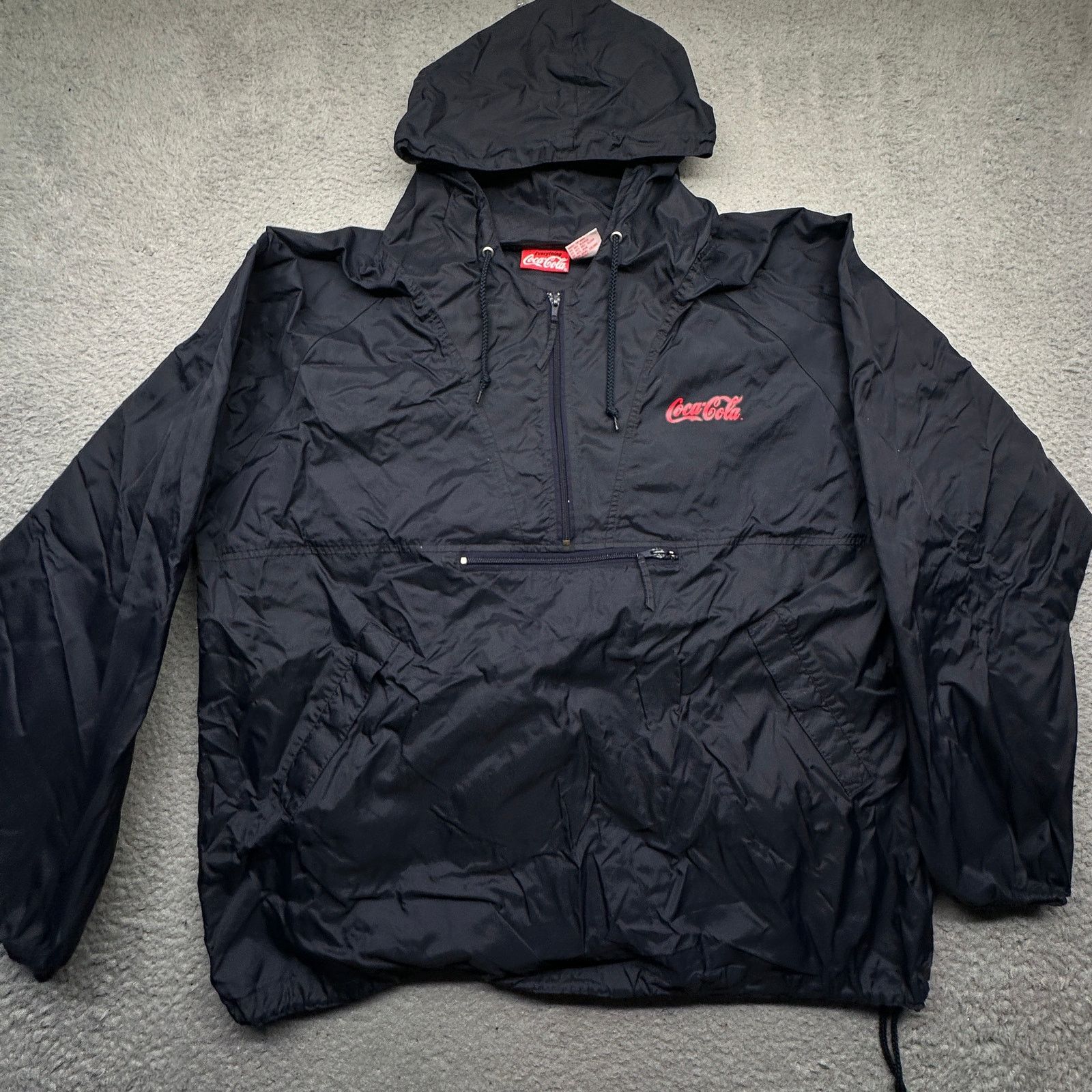Coca Cola Vintage 1998 Coca-Cola Coke Windbreaker 1/4 Zip Jacket L/XL Size US XL / EU 56 / 4 - 6 Thumbnail