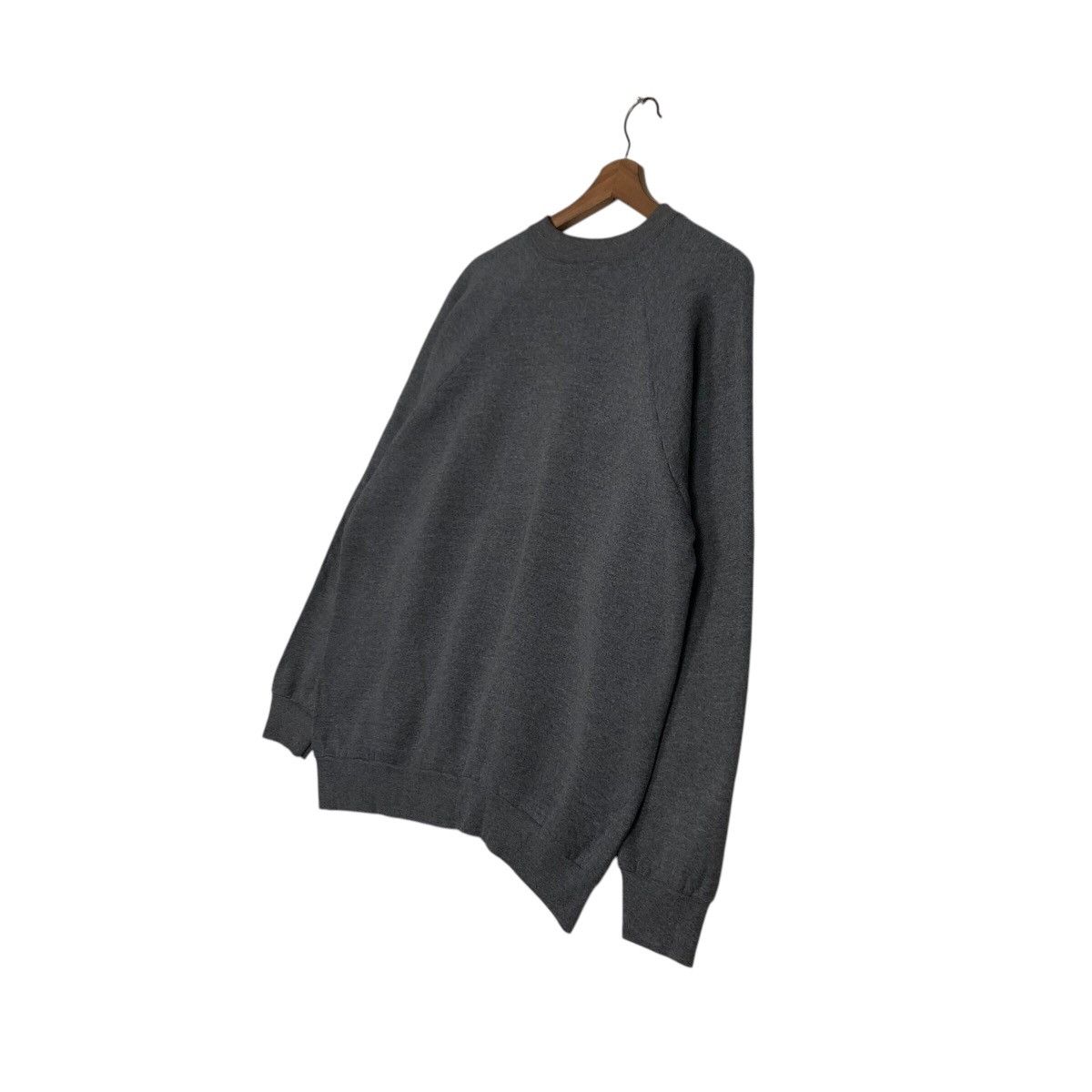 Vintage 📌Vintage Plain Sweatshirt Fruit Of The Loom Rich Grey Size US L / EU 52-54 / 3 - 11 Thumbnail