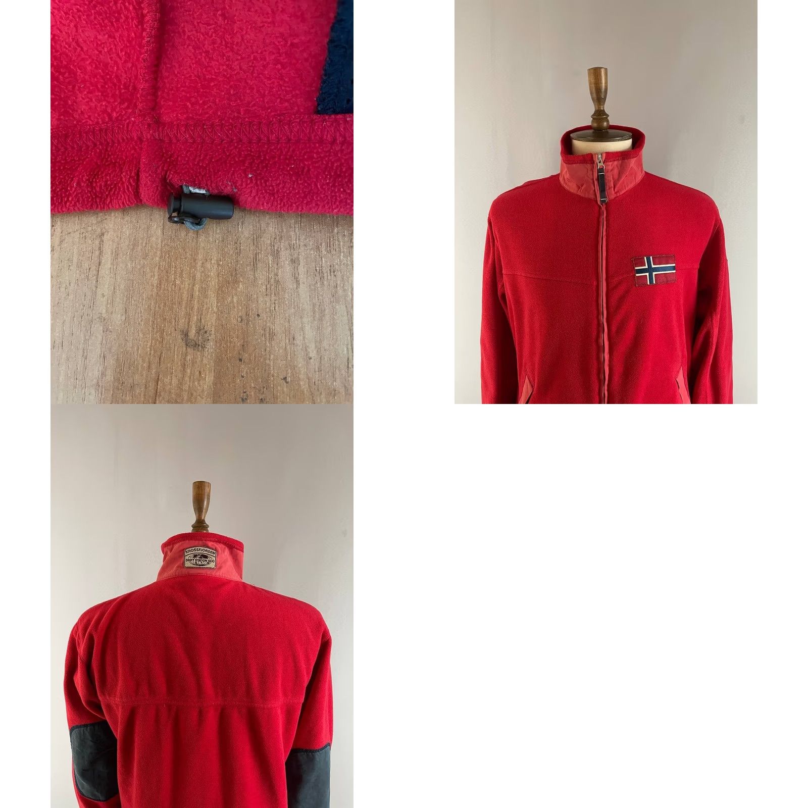 Napapijri Napapijri Jacket Men L Red Long Sleeve Fleece Polyester Zip 66CM 59CM Breathable Lightweight Winter Campus Business Casual Sports Size US L / EU 52-54 / 3 - 10 Thumbnail