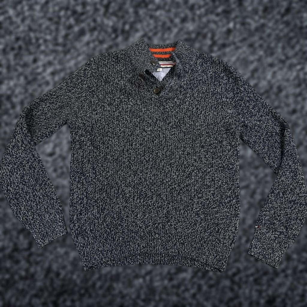 Tommy Hilfiger Tommy Hilfiger Sweater Mens M Blue Marled Shawl Collar Knit Pullover Casual Size US M / EU 48-50 / 2 - 1 Thumbnail