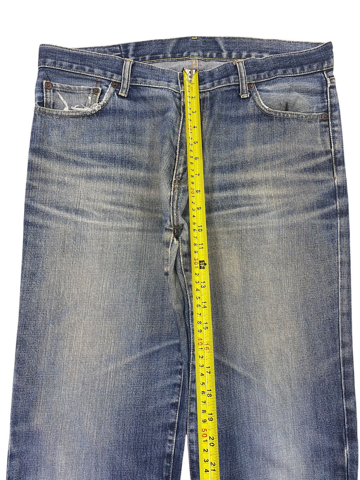 Uniqlo Uniqlo Faded Dark Wash Whiskers Style Loose Jeans Size US 35 - 6 Thumbnail