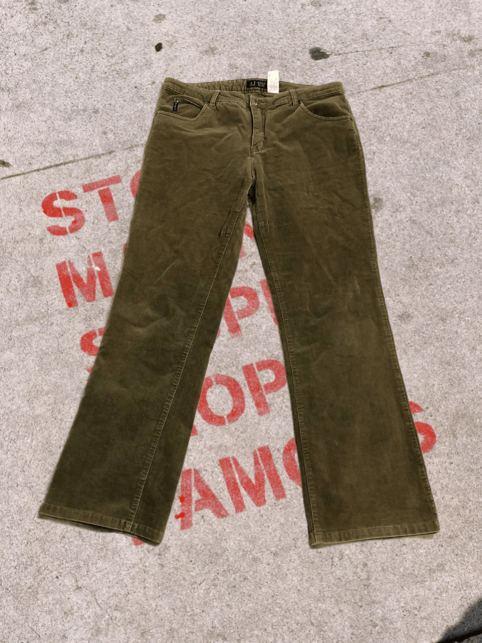 Armani Armani Vintage Y2K Corduroy straight pants streetwear Size US 36 / EU 52 - 1 Thumbnail