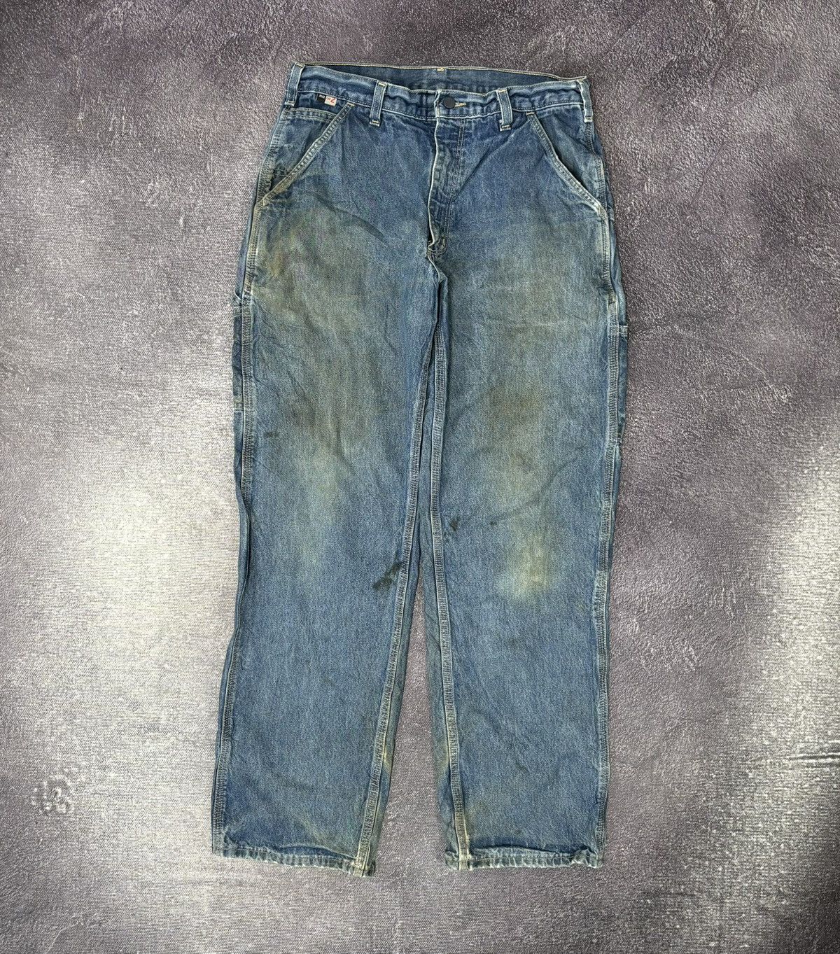 Carhartt Vintage Carhartt Flame Resistant Blue Hype Denim Jeans Size US 31 - 2 Thumbnail