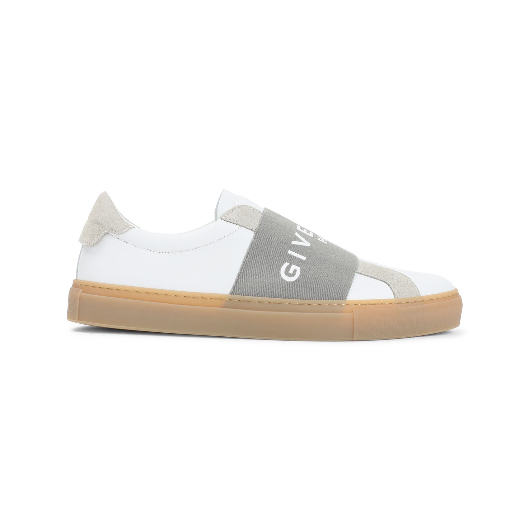 Givenchy Givenchy White Silm Sneakers In Nylon And Suede