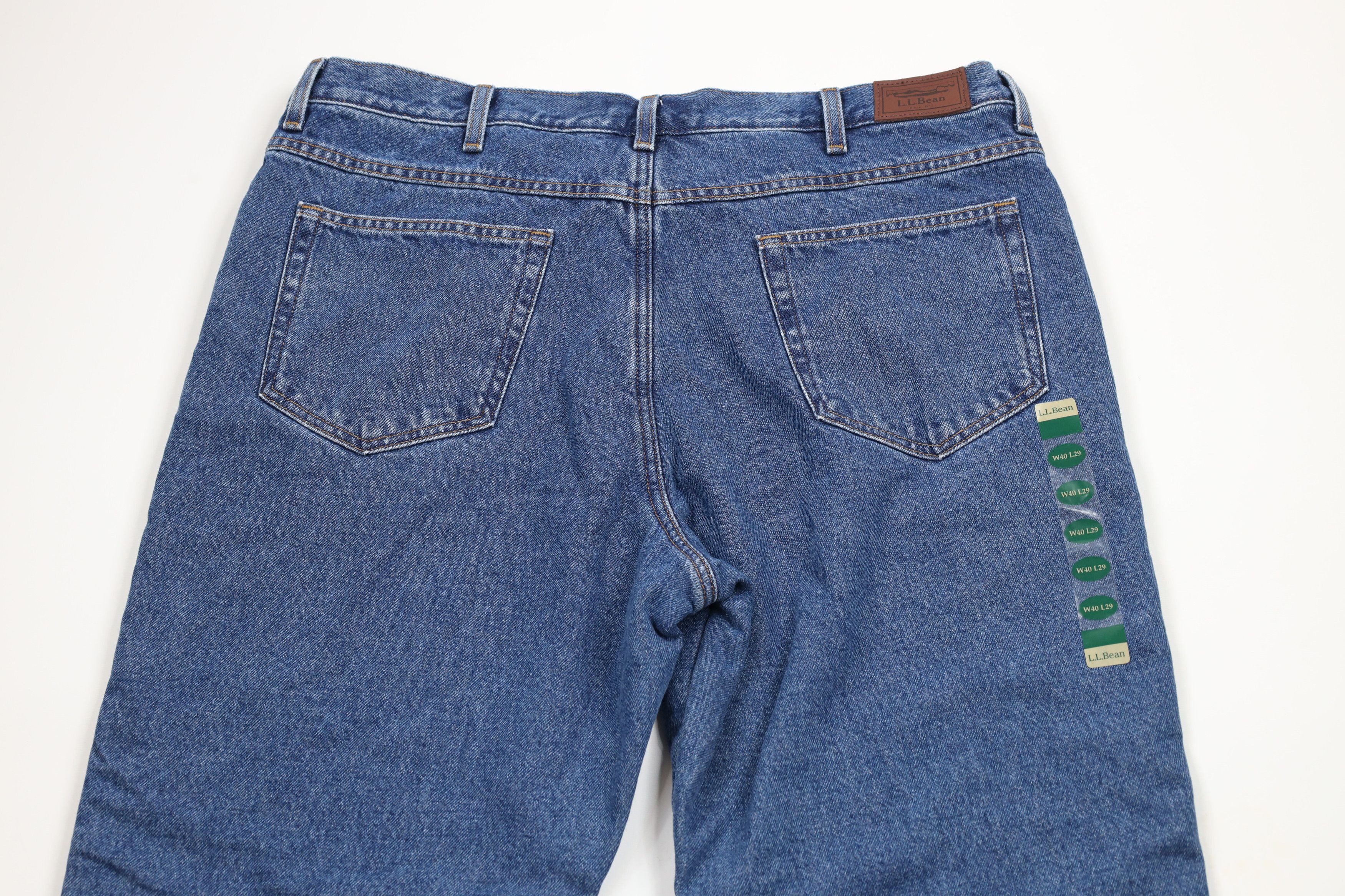 L.L. Bean × Vintage Deadstock Vintage LL Bean Fleece Lined Denim Jeans Blue Size US 40 / EU 56 - 9 Thumbnail