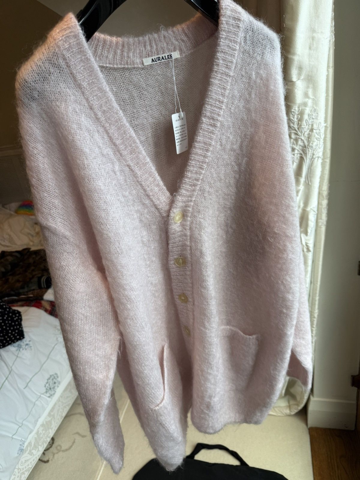 Auralee Grail Auralee pink Japan oversized pink cardigan 2 mohair Size US L / EU 52-54 / 3 - 19 Thumbnail