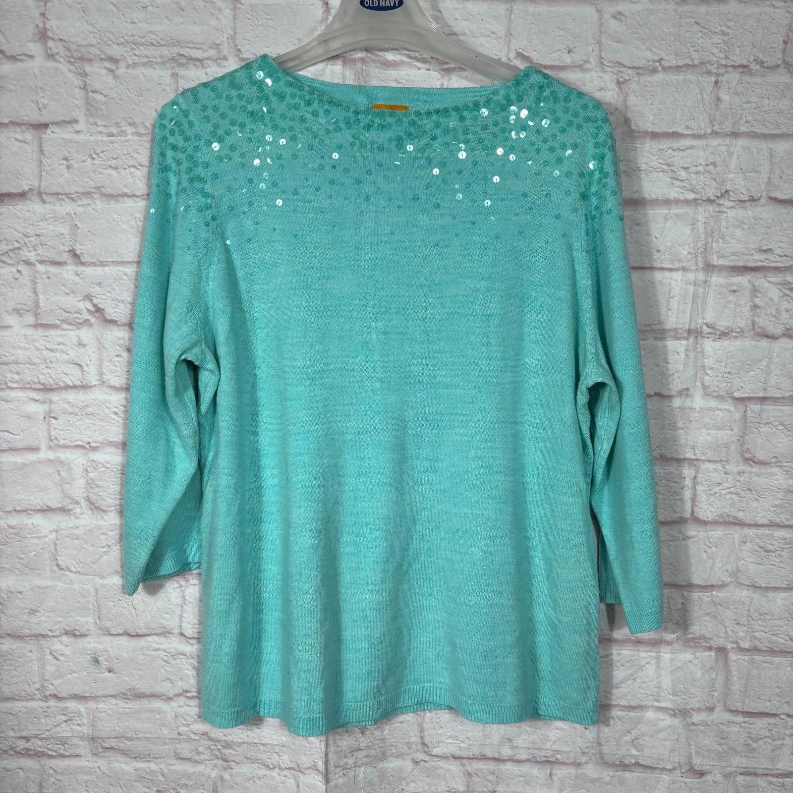 Other Ruby Rd. Women's Sequin Embellished Sweater Size 2X Size XXL / US 16-18 / IT 52-54 - 1 Thumbnail