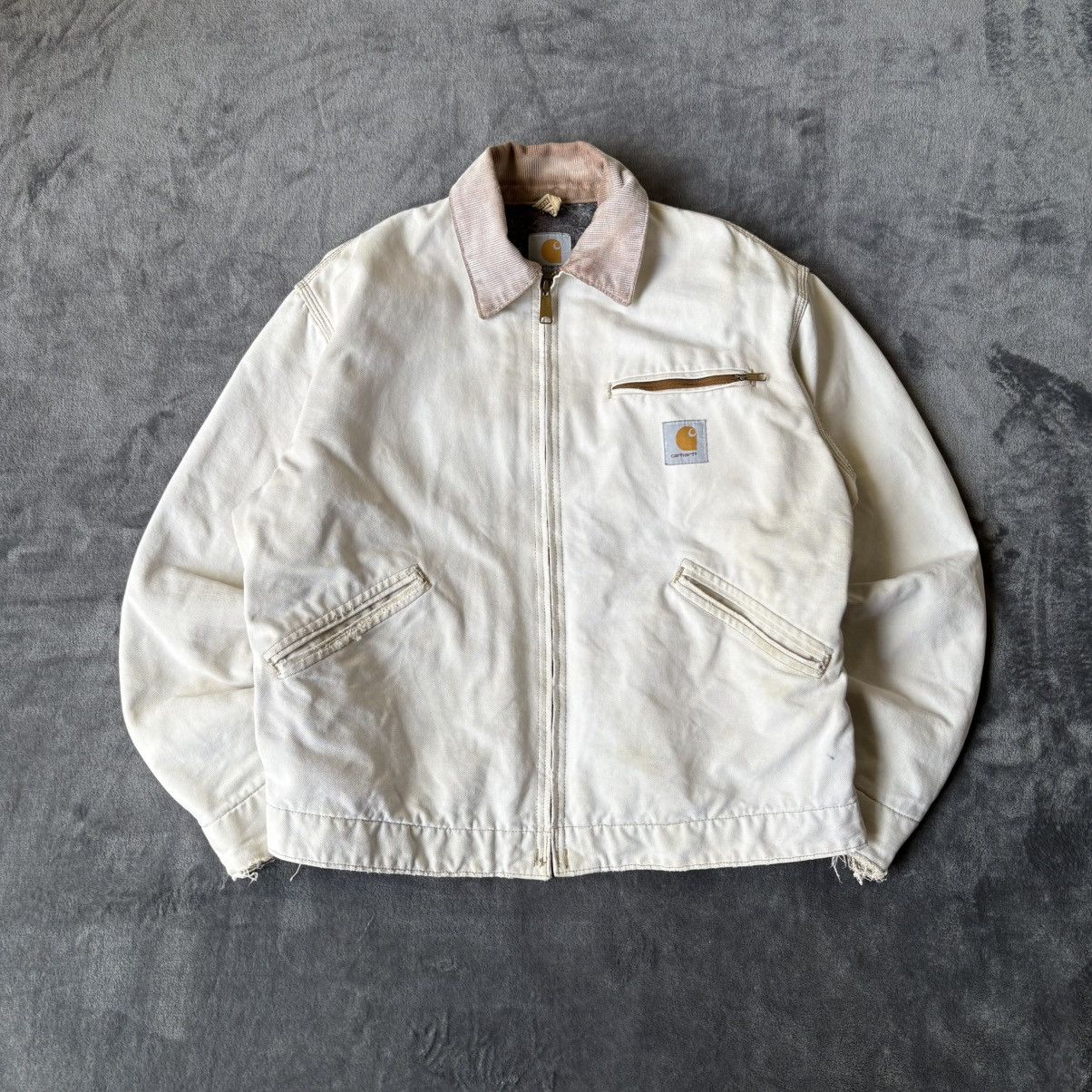 Carhartt VERY RARE WHITE CARHARTT DETROIT JACKET Size US M / EU 48-50 / 2 - 1 Thumbnail