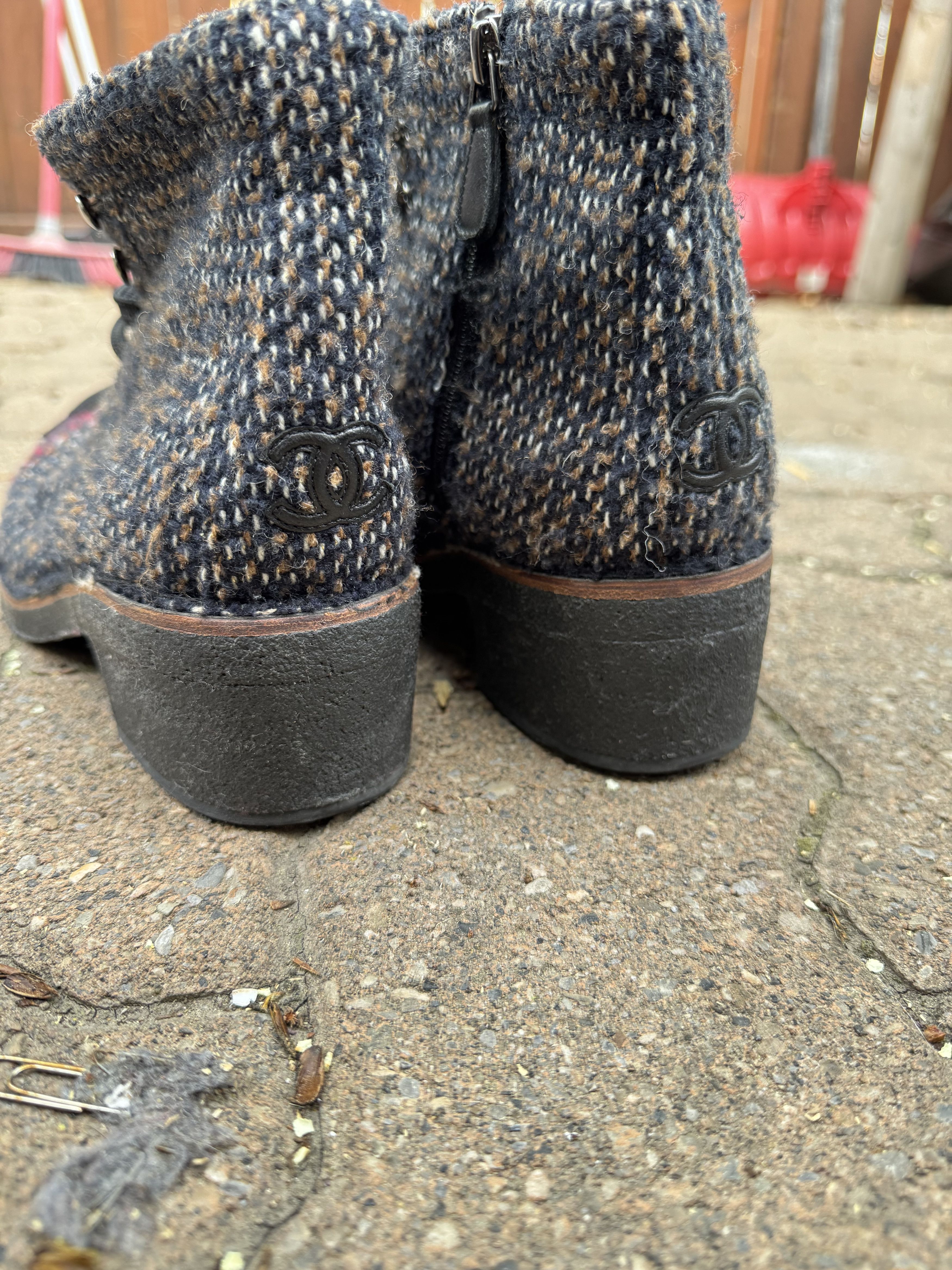 Chanel Chanel Tweed Boots Size US 8 / IT 38 - 5 Thumbnail