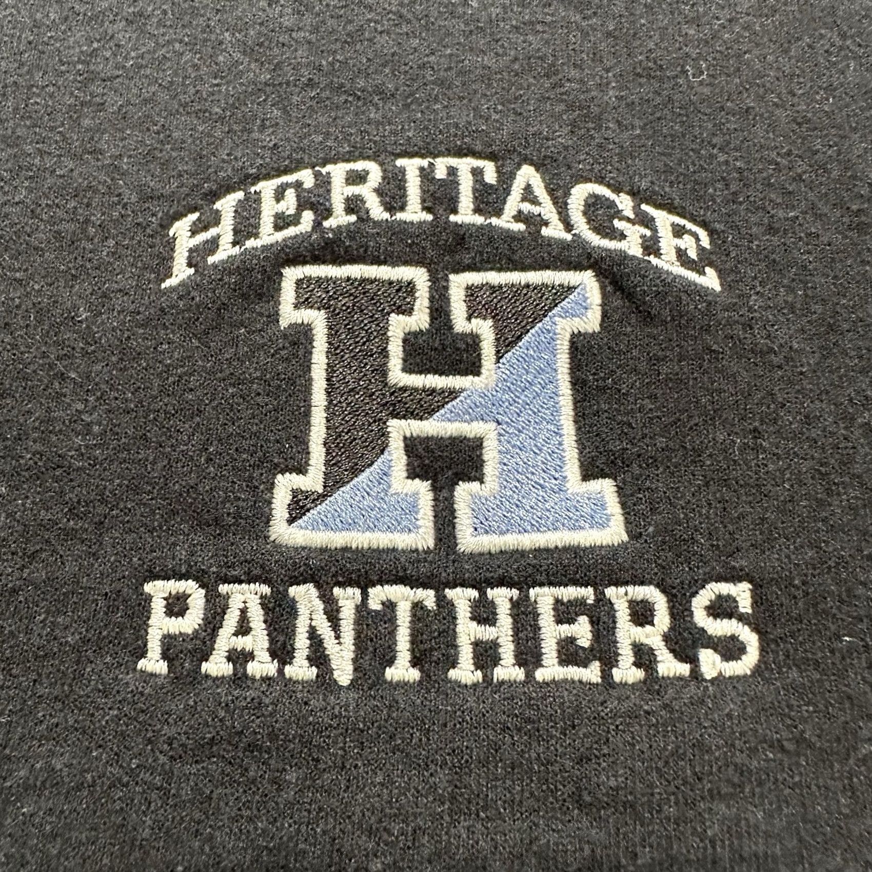 Vintage Gildan Heavy Blend Sweatshirt Mens Large Black Panthers Embroidered Heritage Size US L / EU 52-54 / 3 - 3 Thumbnail