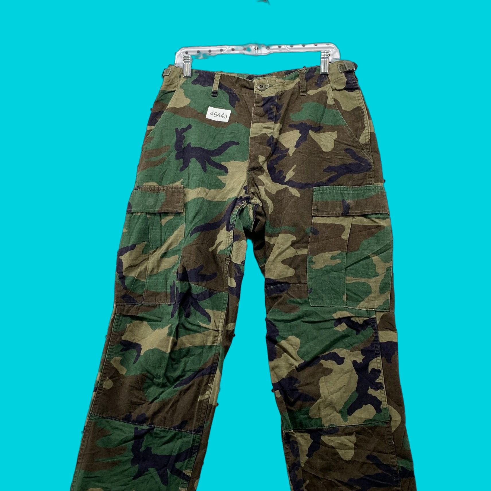 Vintage VINTAGE US Army Camo Cargo Pants Mens Small Green Camouflage Military 31x29 Size US 29 - 1 Thumbnail