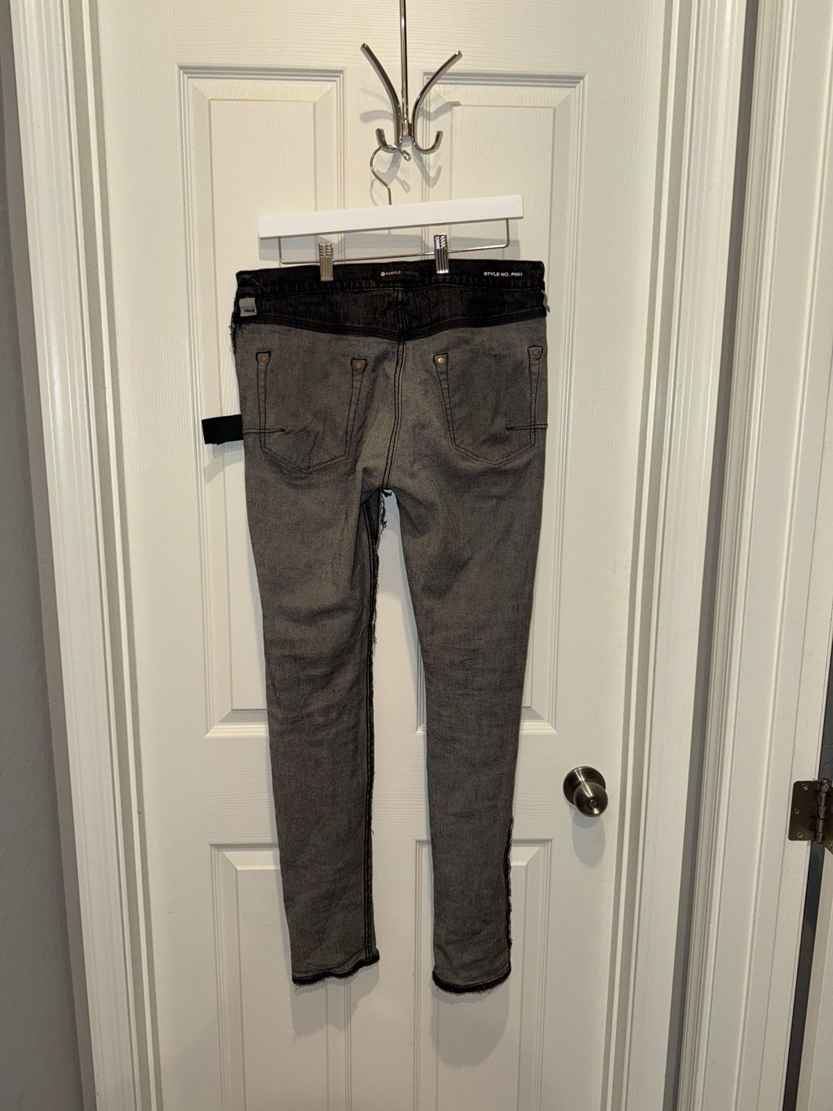 Purple Brand Purple Jeans - Black Heavy Repair Plaid Patch 31 Size US 31 - 16 Thumbnail