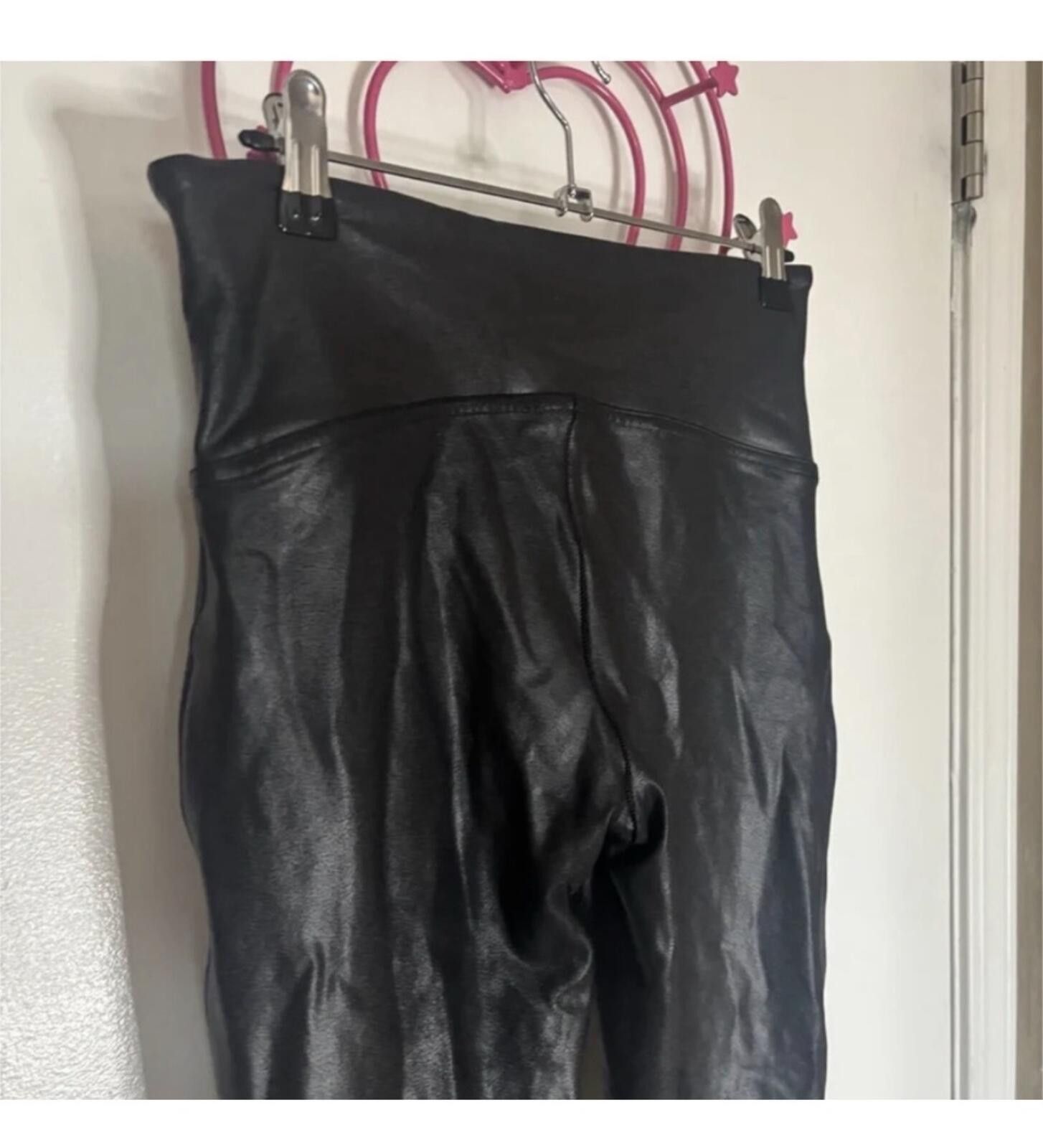 Domenico Spano (SPANX) Black High-Waisted Leggings Size 32" / US 10 / IT 46 - 6 Thumbnail