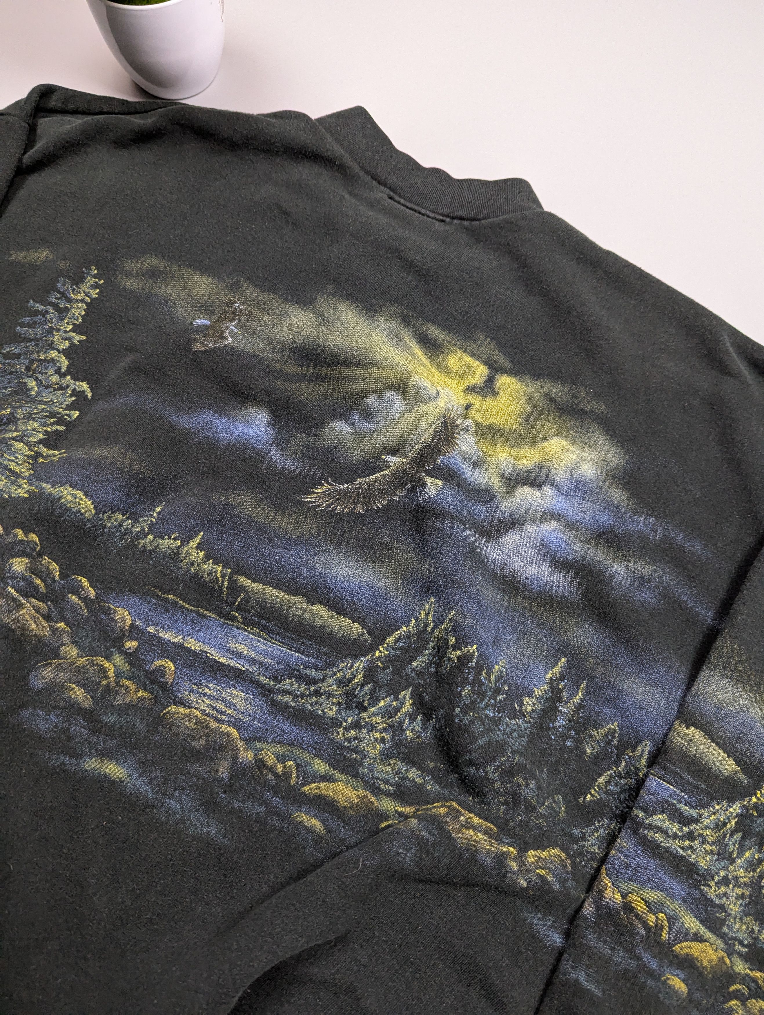Vintage ART UNLIMITED VTG Sweatshirt/Sweater Nature & Eagles Print Size US XXL / EU 58 / 5 - 12 Thumbnail
