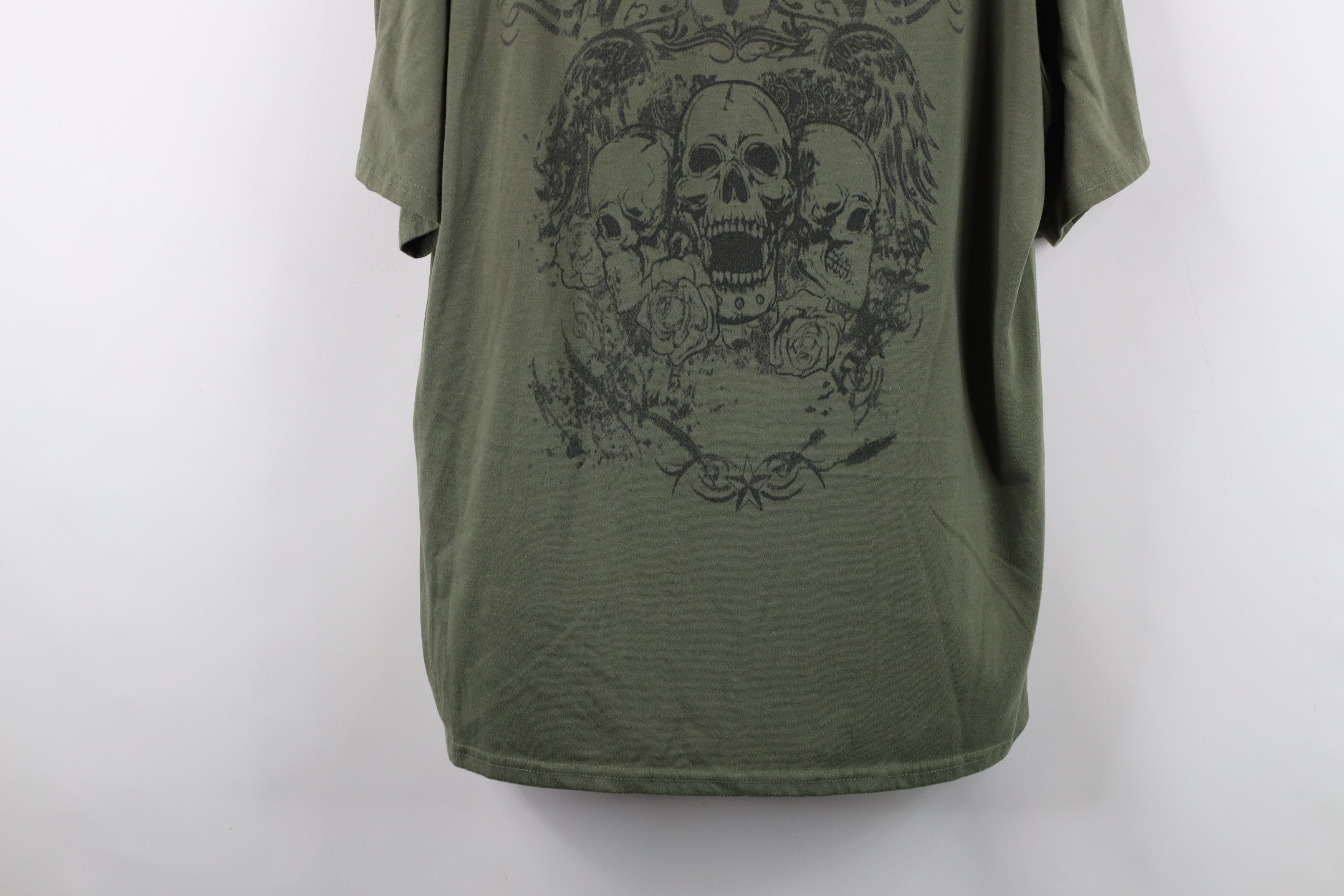 Vintage Vintage Y2K Streetwear Skeleton Tribal UFC MMA T-Shirt Green Size US XL / EU 56 / 4 - 3 Thumbnail