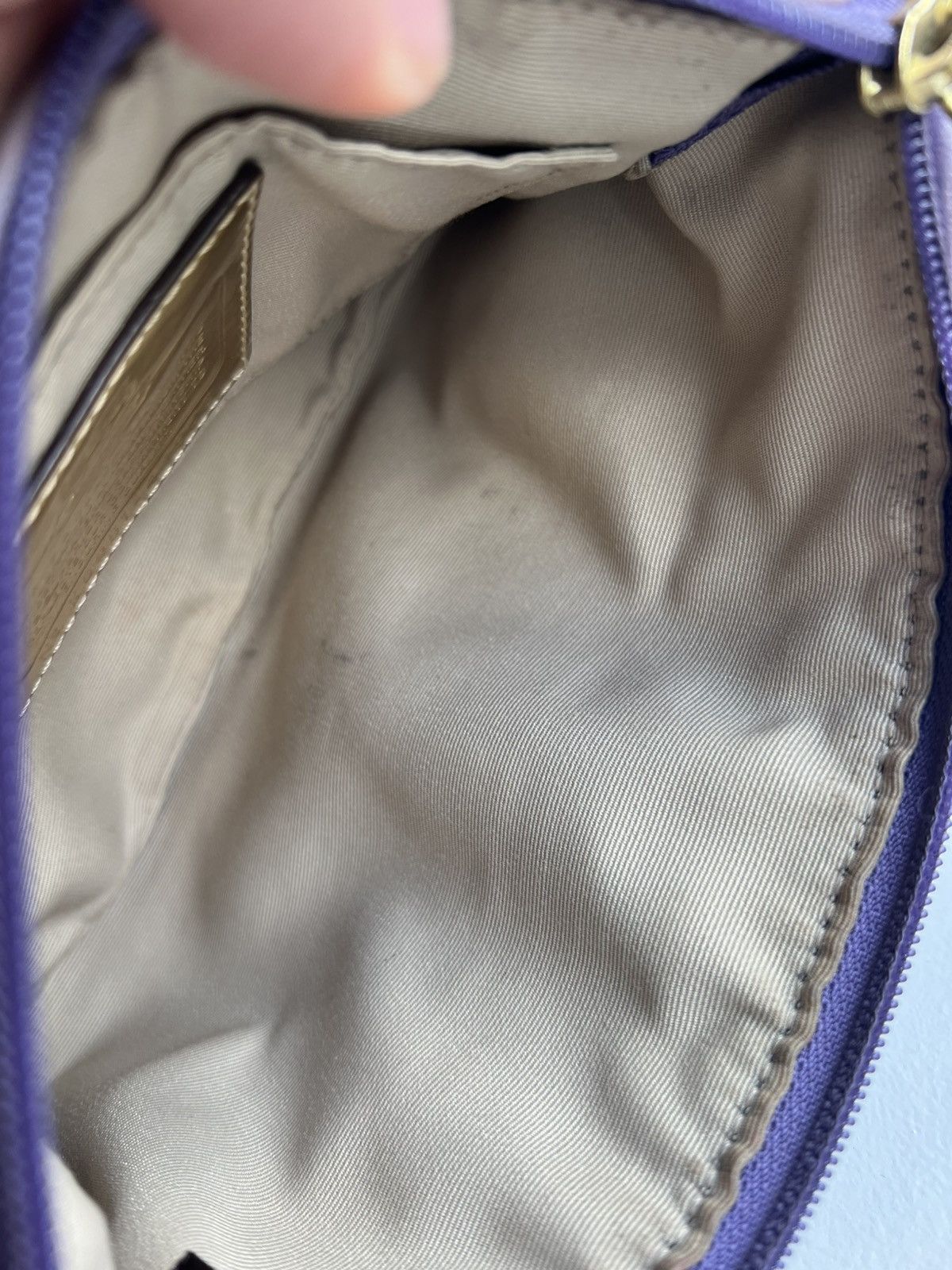 Coach × Vintage Coach Signature Y2K Purple Jacquard Wristlet Purse Size ONE SIZE - 23 Thumbnail