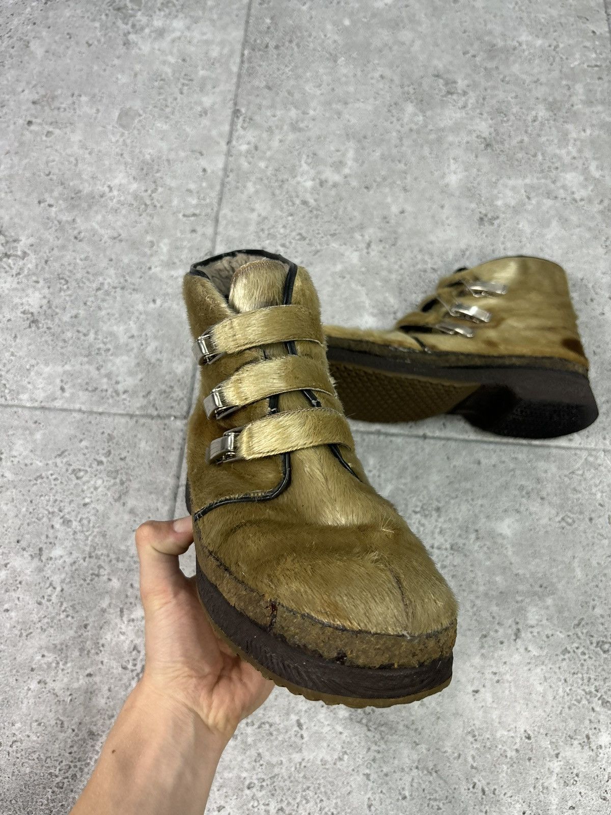 Japanese Brand × Vintage 2000s Japan Fur Boots Shoes Avant Garde Rare Y2K Size US 9.5 / EU 42-43 - 2 Thumbnail
