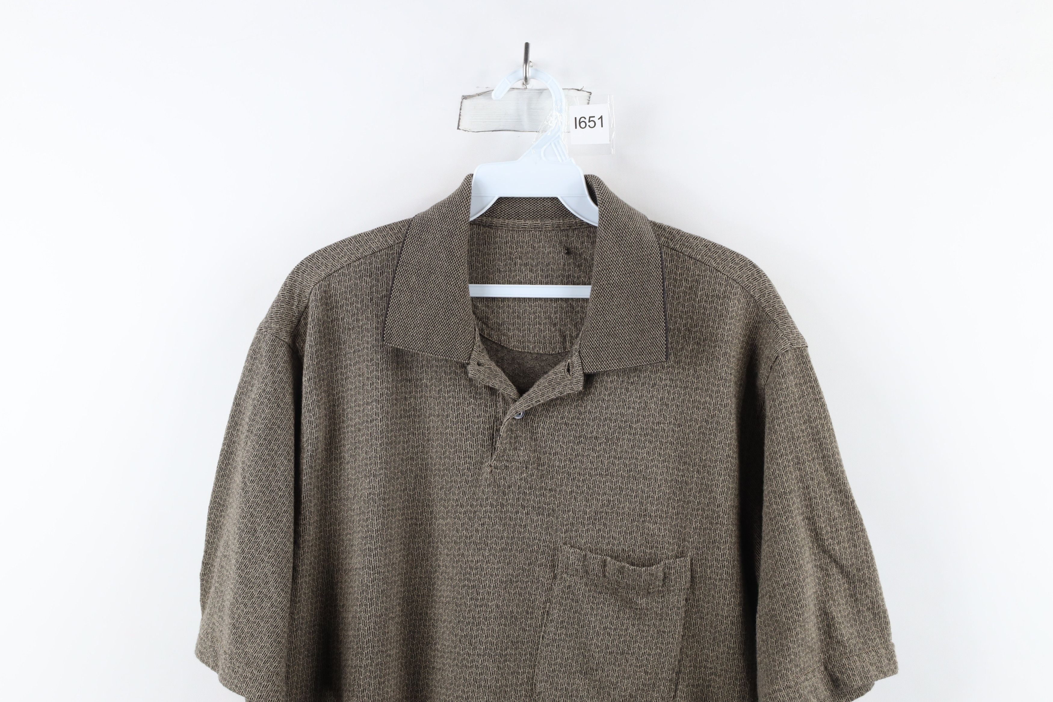 Vintage Vintage 90s Streetwear Knit Collared Polo Shirt Brown Size US L / EU 52-54 / 3 - 2 Thumbnail