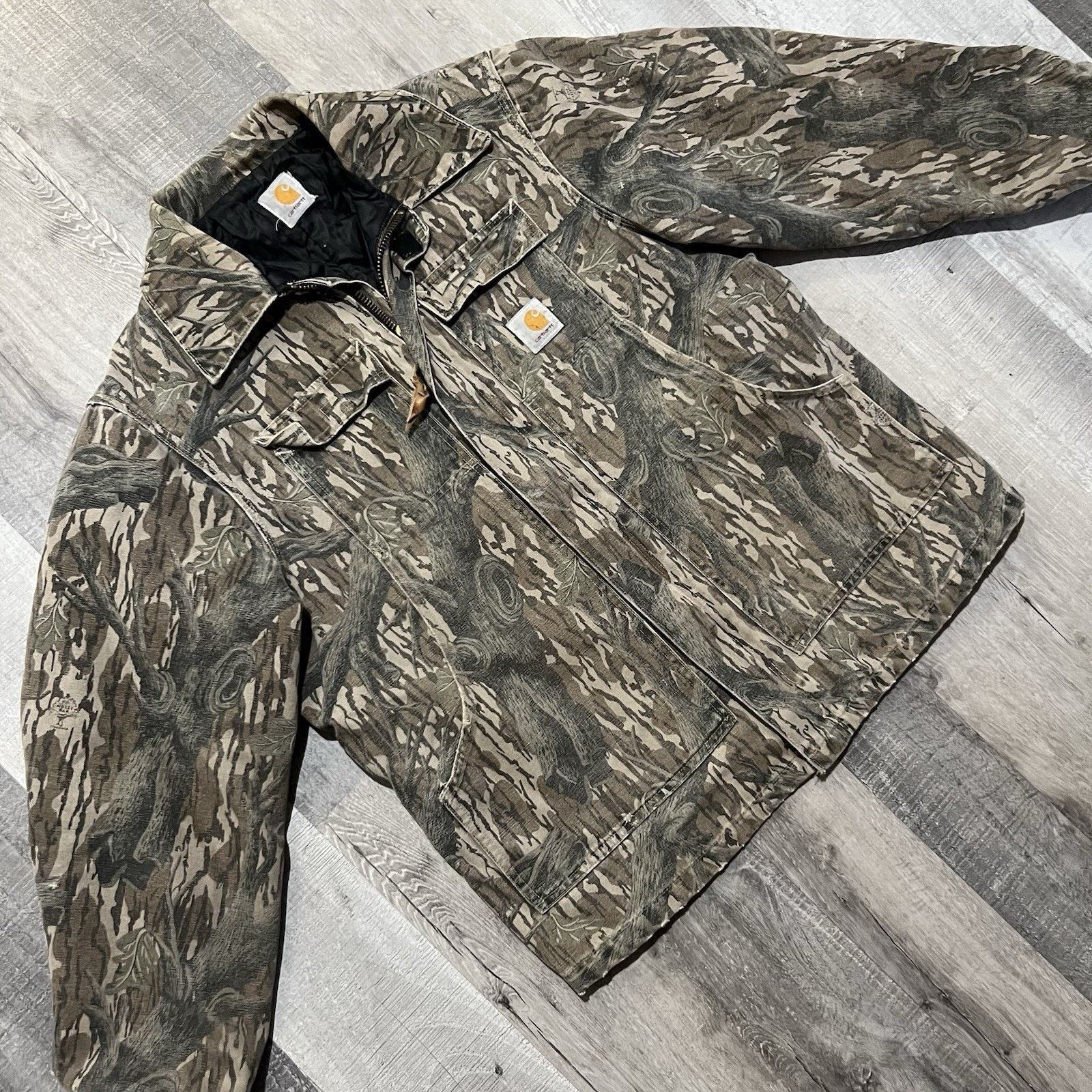 Carhartt VTG Carhartt J63 MOT Jacket 90s Mossy Oak Camo Treestand Size US L / EU 52-54 / 3 - 4 Thumbnail