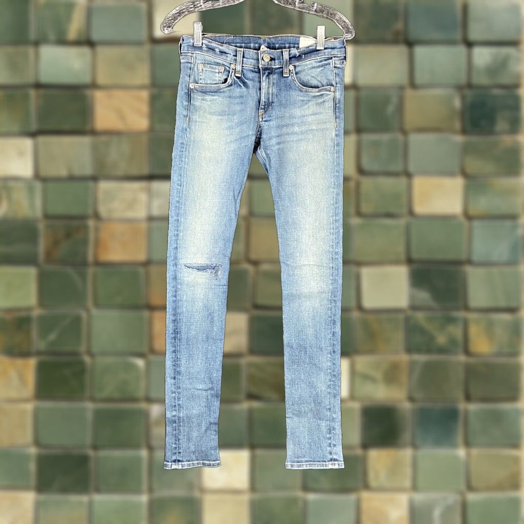 Rag & Bone Rag & Bone Skinny Jean Blue Womens 26 Distressed Size 26" / US 2 / IT 38 - 1 Thumbnail