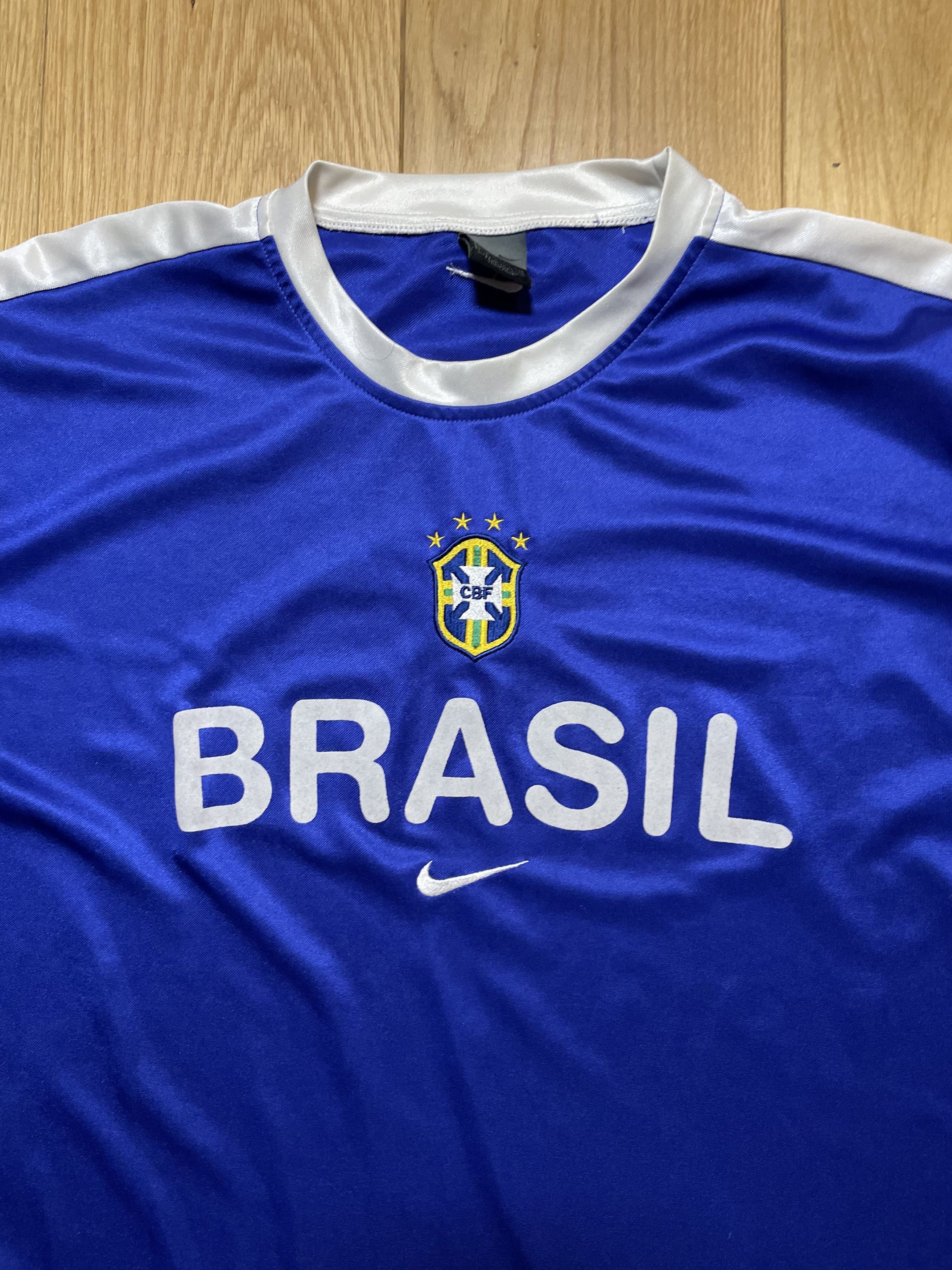 Nike Nike Brazil 2002 Training Blue Football Jersey Y2K Size US XL / EU 56 / 4 - 2 Thumbnail