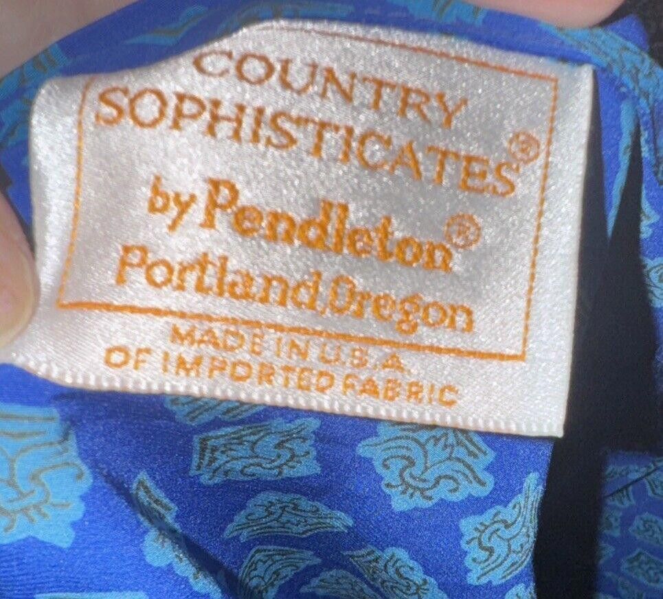 Pendleton Vintage Country Sophisticates Pendleton Blue Blouse 16 XL Size XXL / US 16-18 / IT 52-54 - 5 Thumbnail