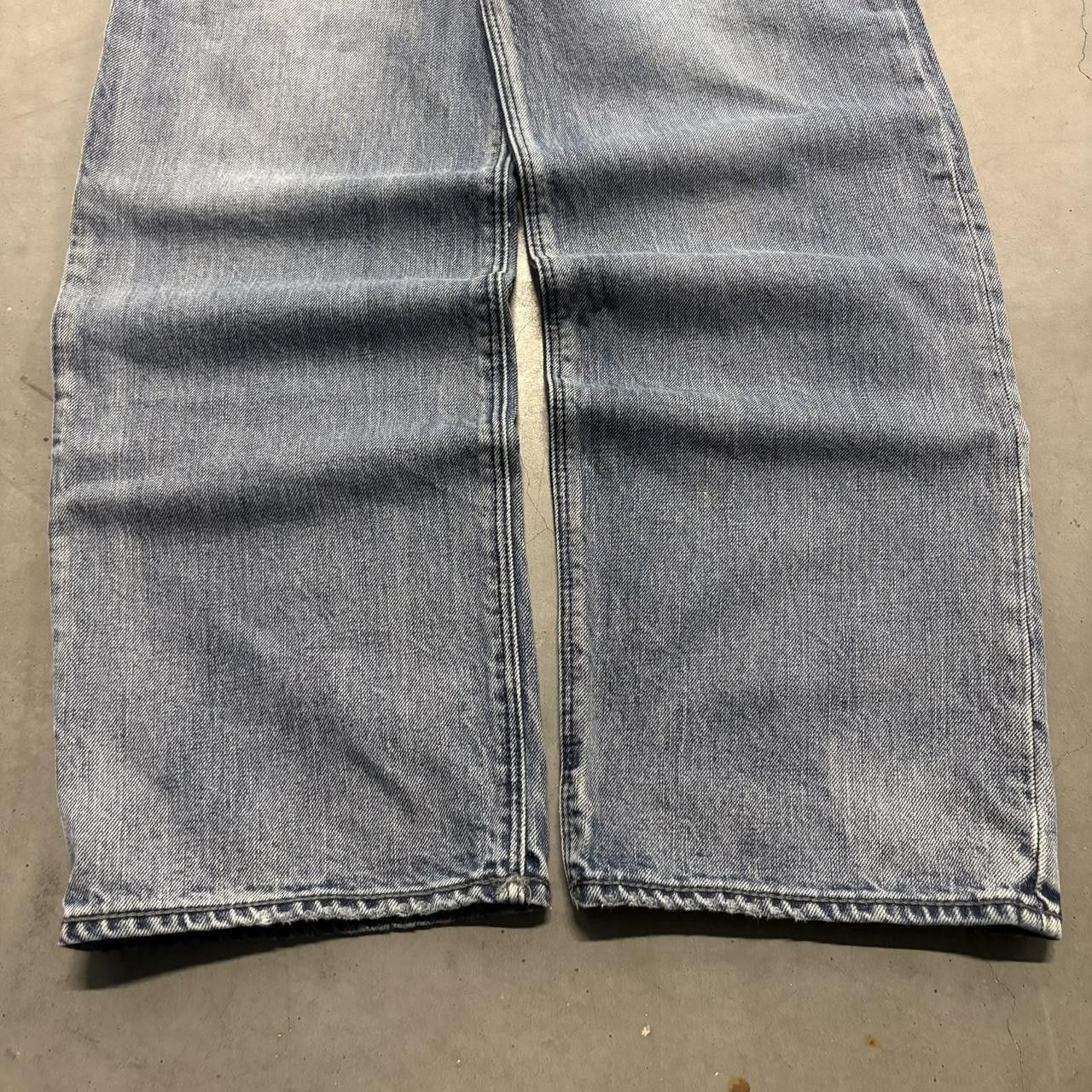 Vintage Crazy Vintage Y2K 2000s Baggy Tall Sliq Skater Style Medium Wash Grunge Denim Jeans! Size US 34 / EU 50 - 3 Thumbnail
