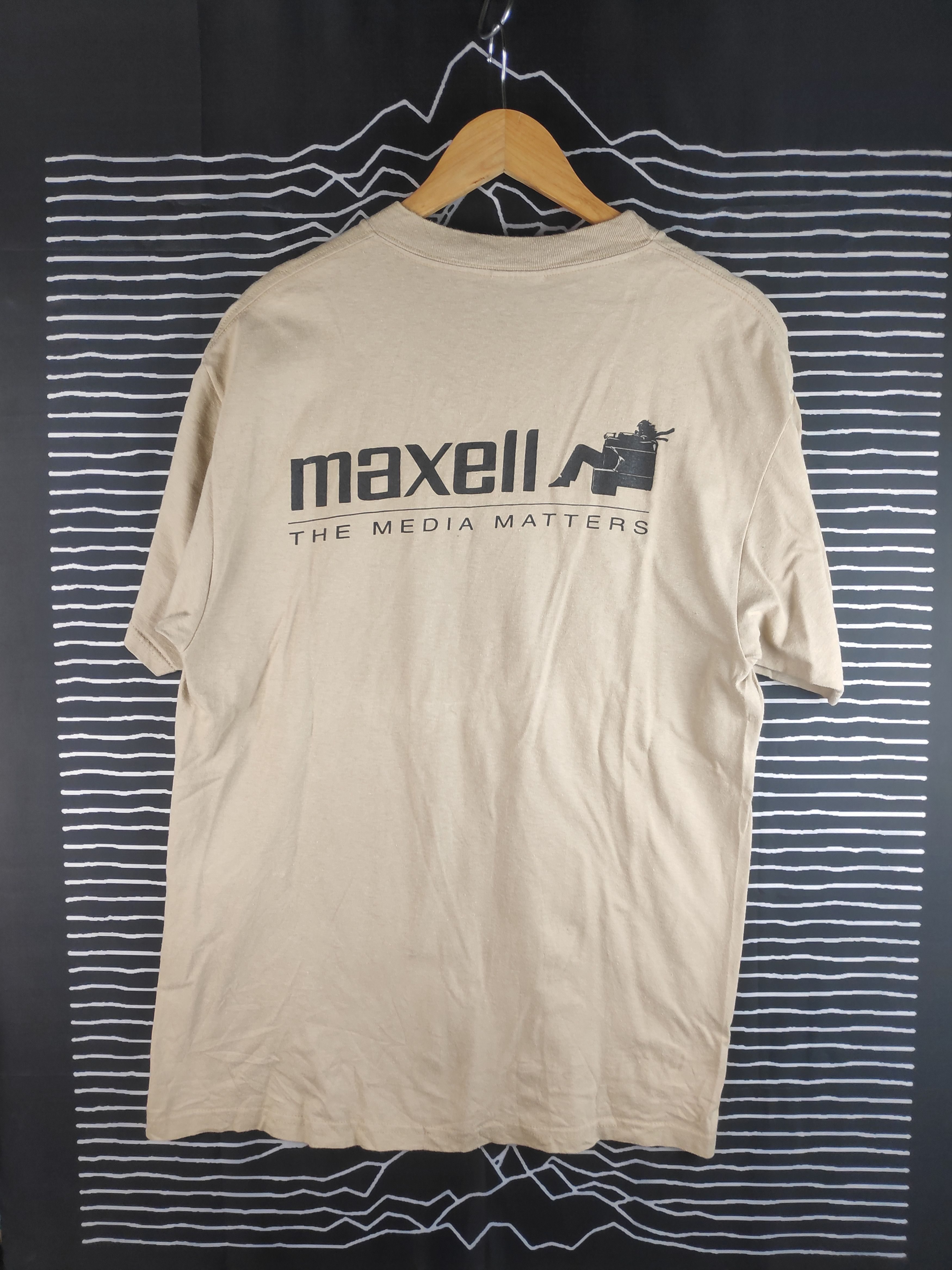 image of Art x Vintage VTG 90's Maxell The Media Matters Techwear Tee in Cream, Men's (Size Large)