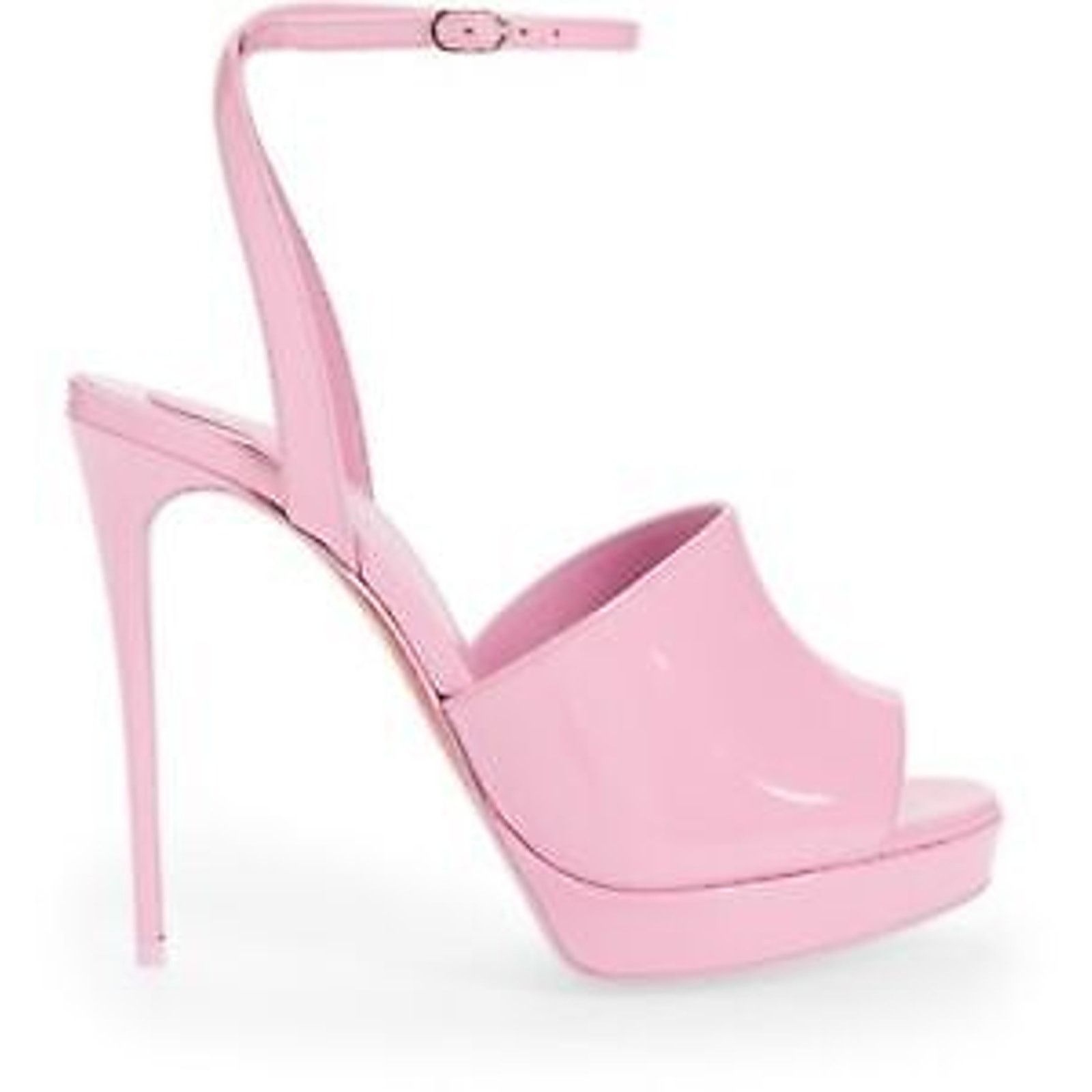 Christian Louboutin Miradona 120 Pink Patent Ankle Strap Sandal Heel Pump 40 Size US 10 / IT 40 - 2 Thumbnail