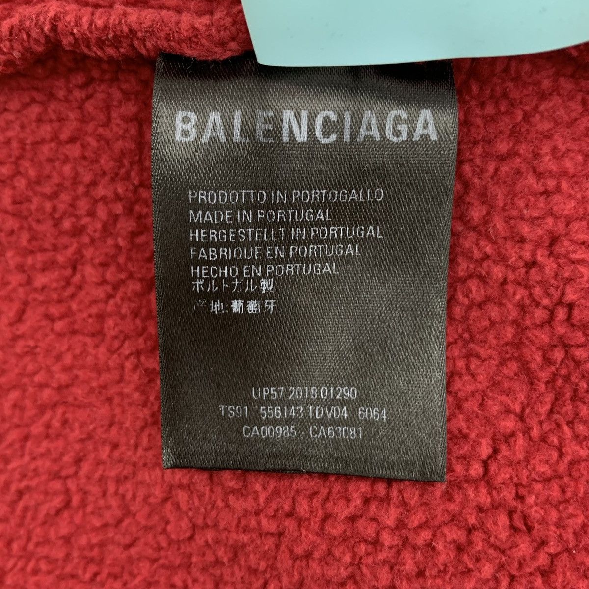 Balenciaga Balenciaga Red Logo Letter Cotton Hooded Sweatshirt K26WX Size S / US 4 / IT 40 - 7 Thumbnail