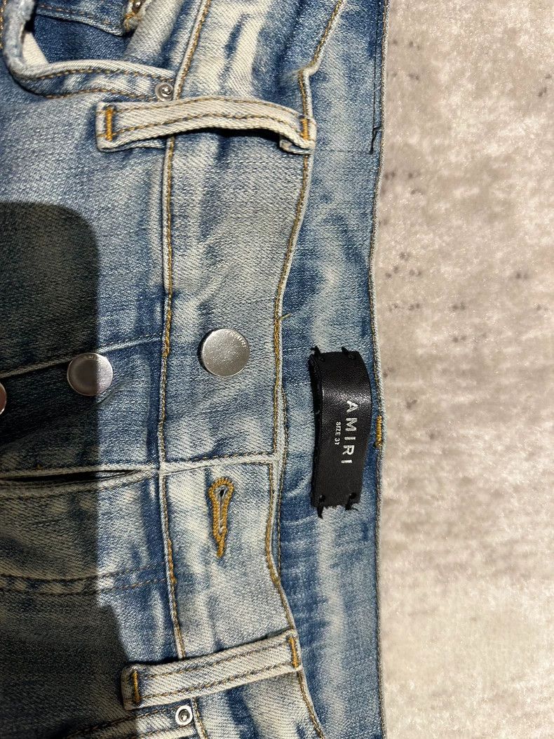 Amiri Amiri 22 Patchwork Blue Denim Jeans Size US 31 - 2 Thumbnail