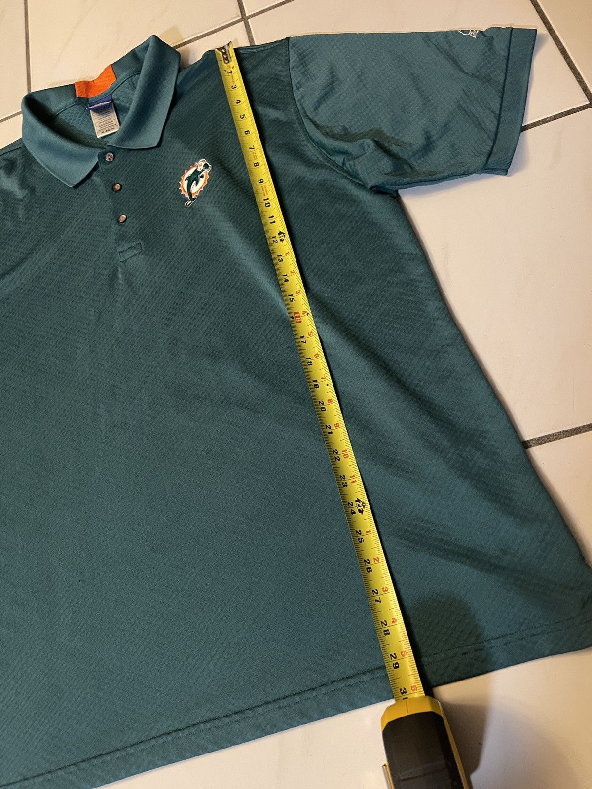 Reebok Miami Dolphins Football Polo Shirt Mens XL Green Reebok NFL Size US XL / EU 56 / 4 - 5 Thumbnail