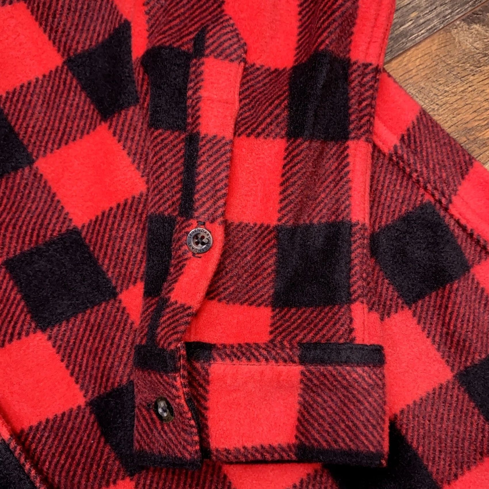 FRED Red Legendary Whitetails Trail Guide Fleece Shirt Womens M Plaid Button-Up Casual Sleeve Pocket Wool? [Error: product material not wool] Size M / US 6-8 / IT 42-44 - 7 Thumbnail