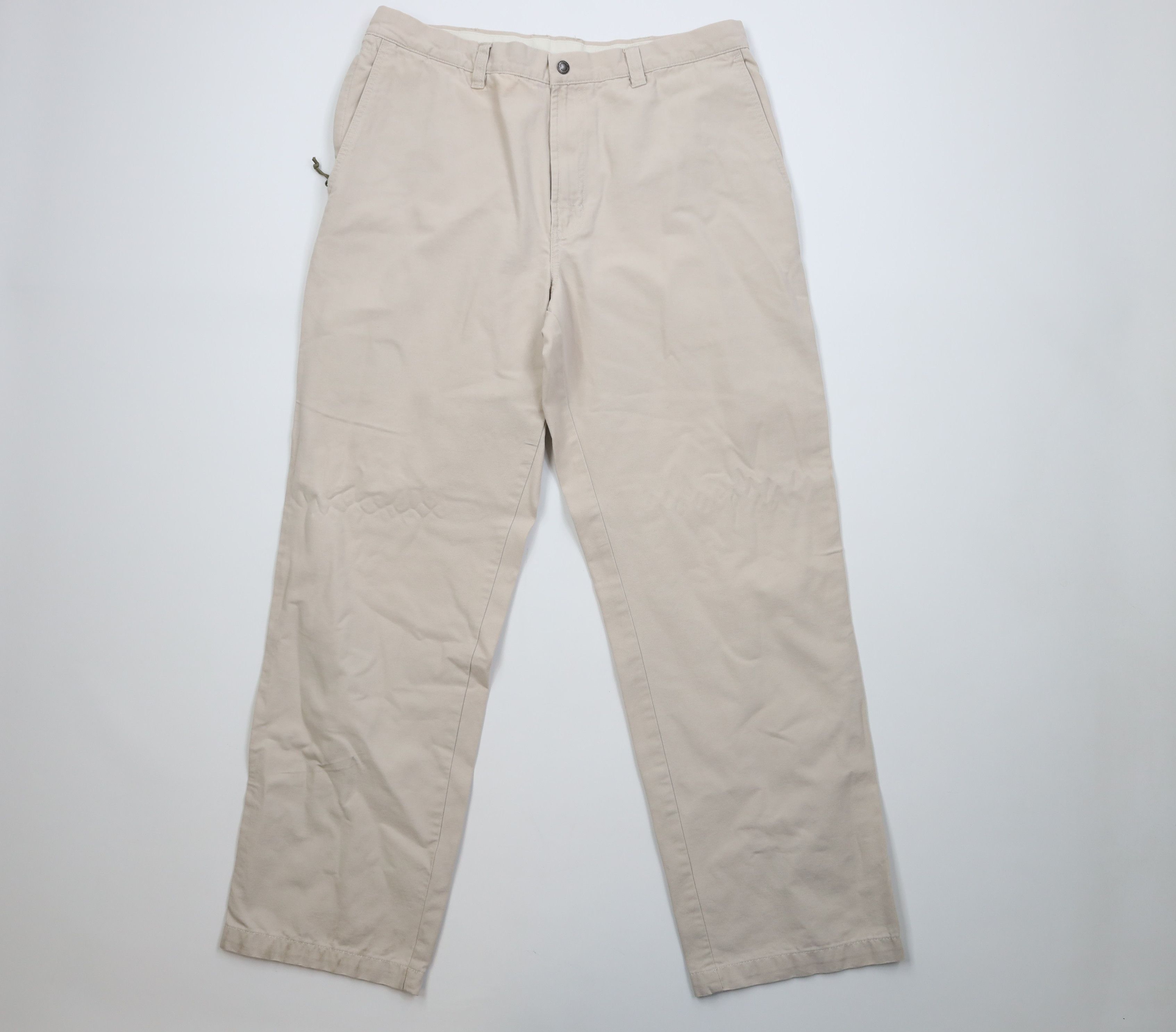 Columbia Vintage Y2K Columbia Wide Leg Chino Pants Trousers Beige Size US 36 / EU 52 - 1 Thumbnail