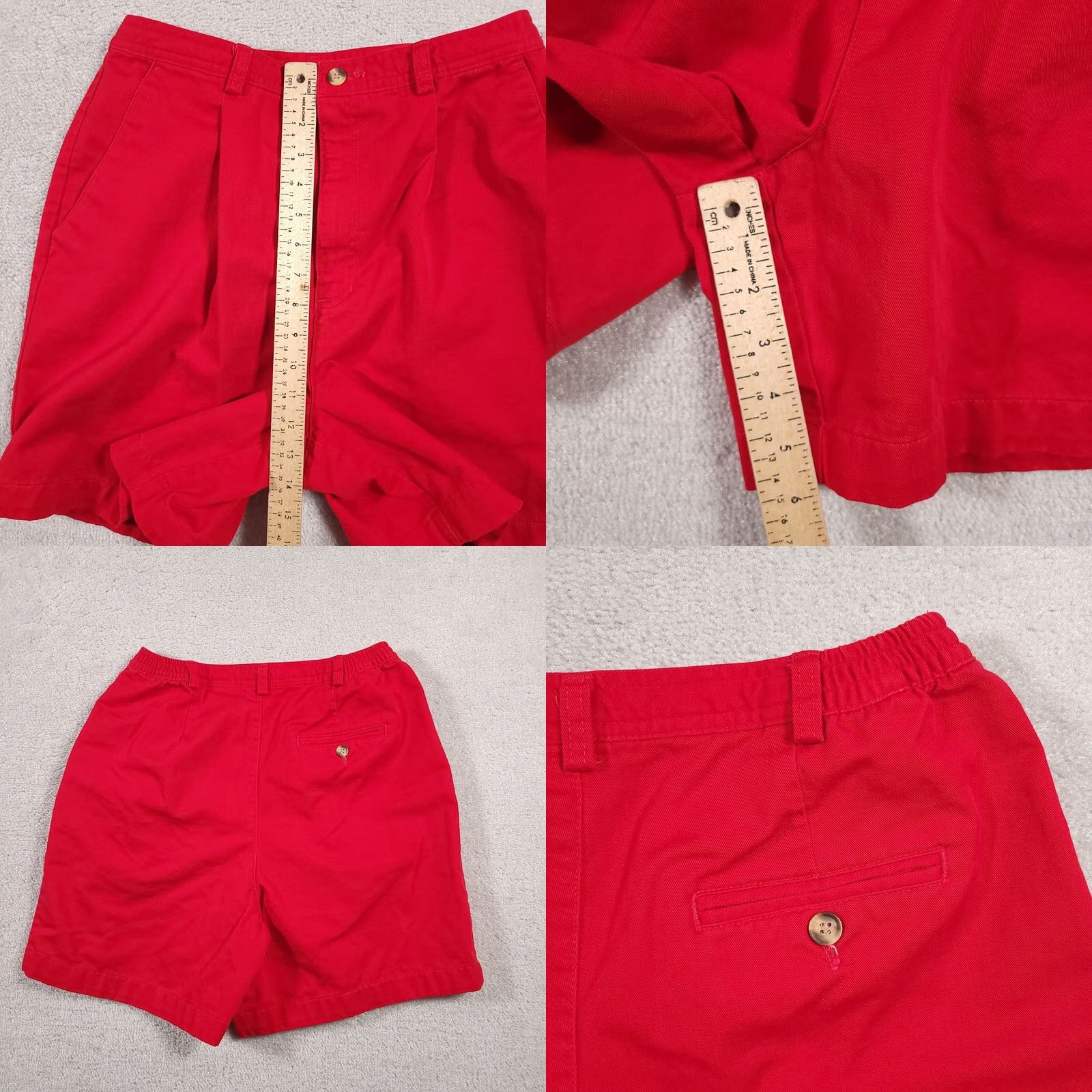 Vintage VINTAGE St. Johns Bay Bermuda Shorts Red Women Size 12 Pleated Pockets Size 27" / US 4 / IT 40 - 8 Thumbnail