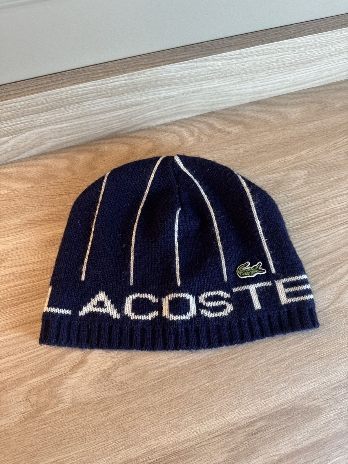 Lacoste LACOSTE Vintage Beanie Hat Cap 90’s One Size Made In France Size ONE SIZE - 1 Thumbnail