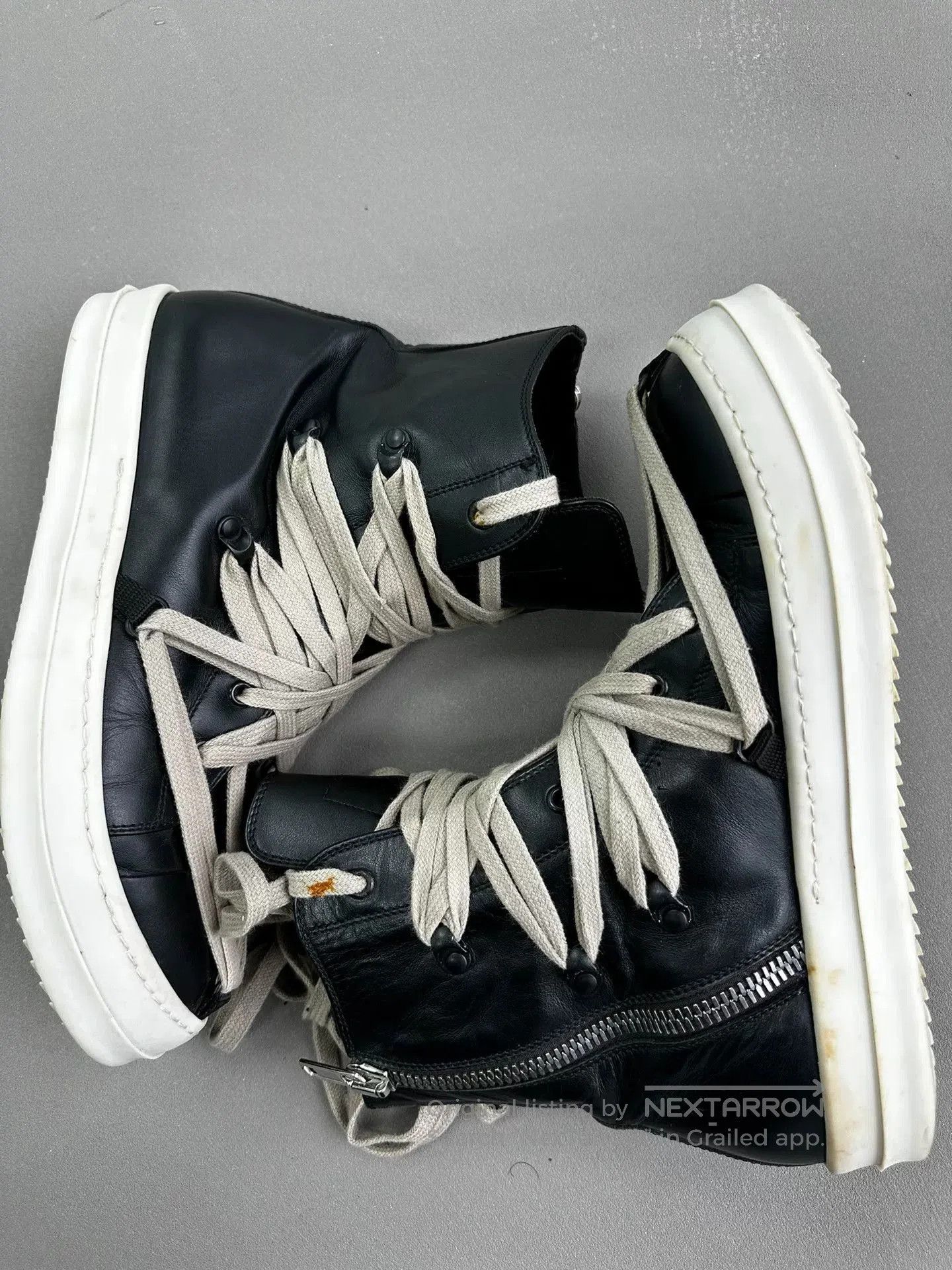 Rick Owens Rick Owens High-Top Sneakers with Laces. Size US 8 / EU 41 - 2 Thumbnail
