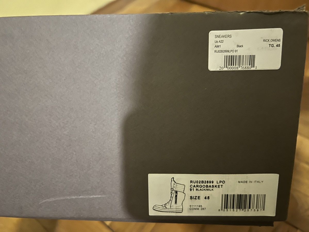 Rick Owens Rick Owens 2022 Black Calfskin Cargobaskets size 45 Size US 12 / EU 45 - 11 Thumbnail