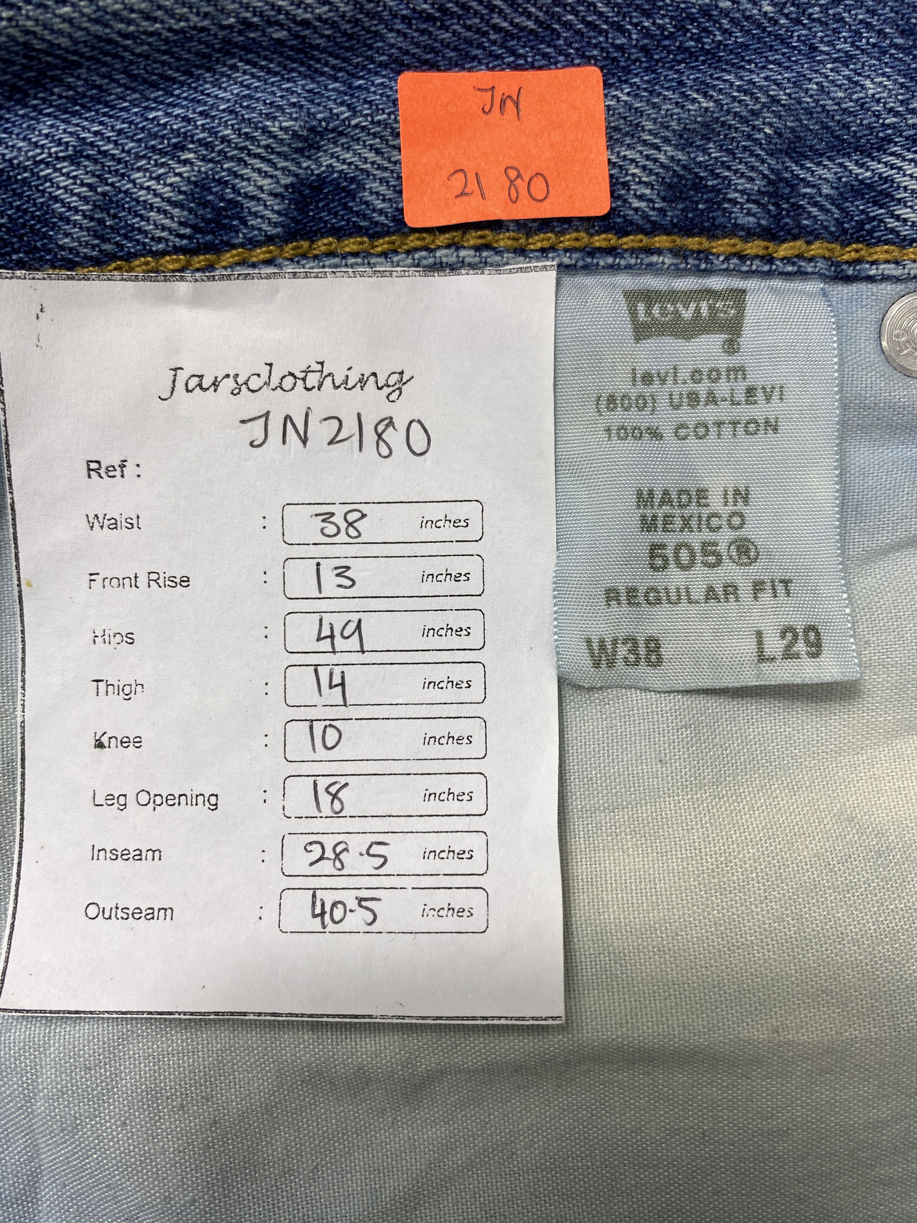 Levi's Dirty Blue Vintage Levi's 505 Jeans 38x28.5 Denim -JN2180 Size US 38 / EU 54 - 8 Thumbnail