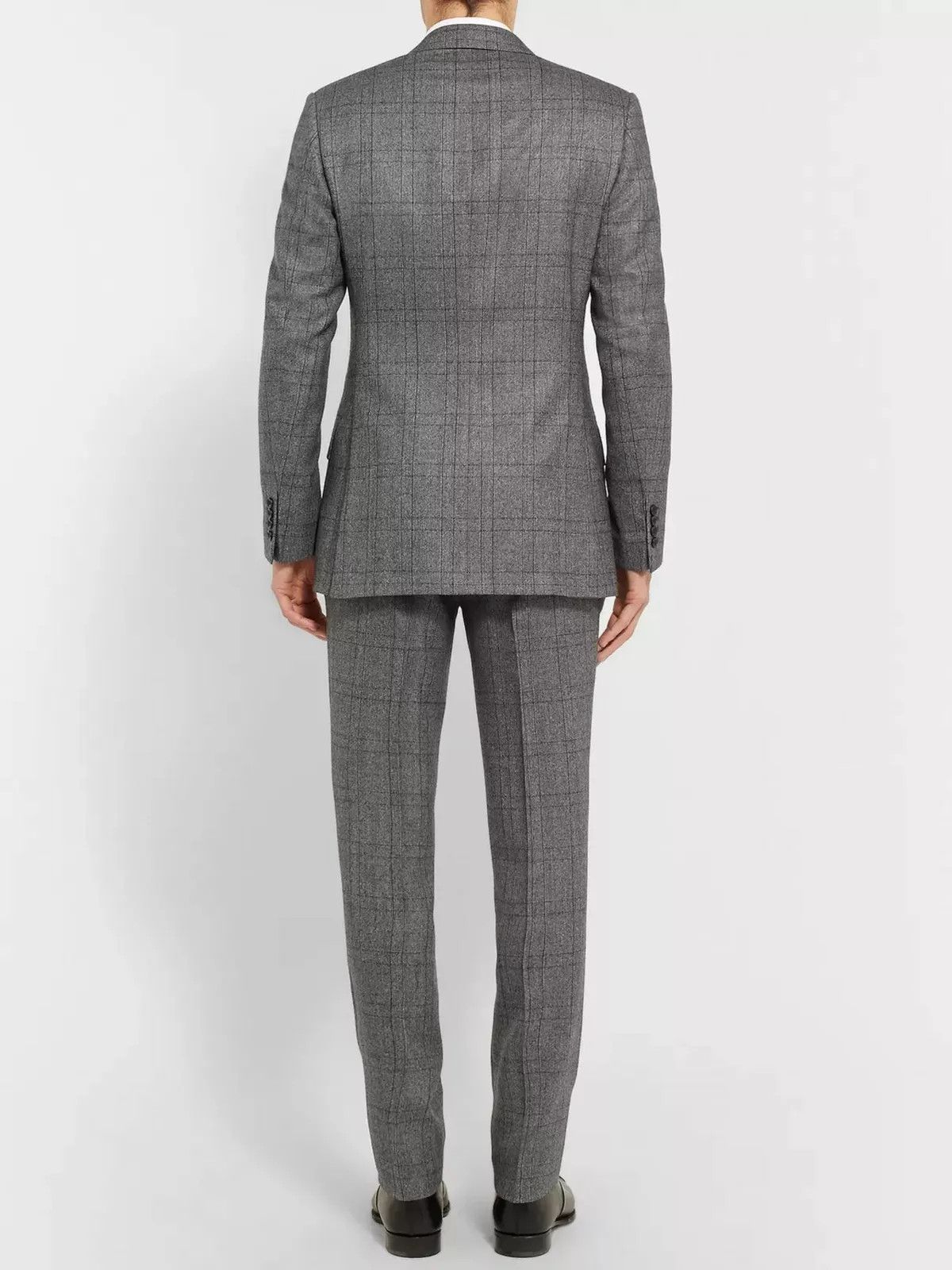 Kingsman Grey Double-Breasted Glen Check Suit Size 36R - 3 Thumbnail