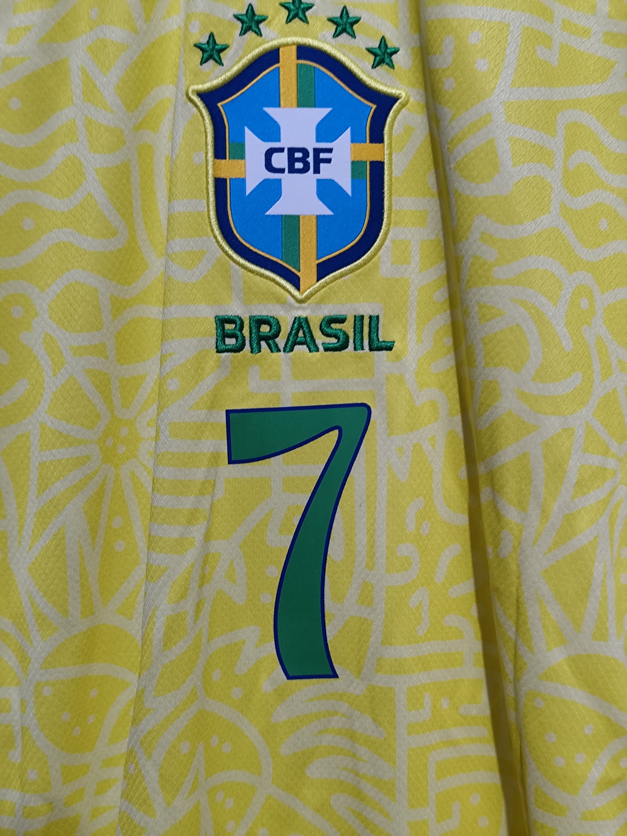 Nike Nike x #7 Vini Jr. Brazil Home 2024 Home Jersey Size US M / EU 48-50 / 2 - 7 Thumbnail