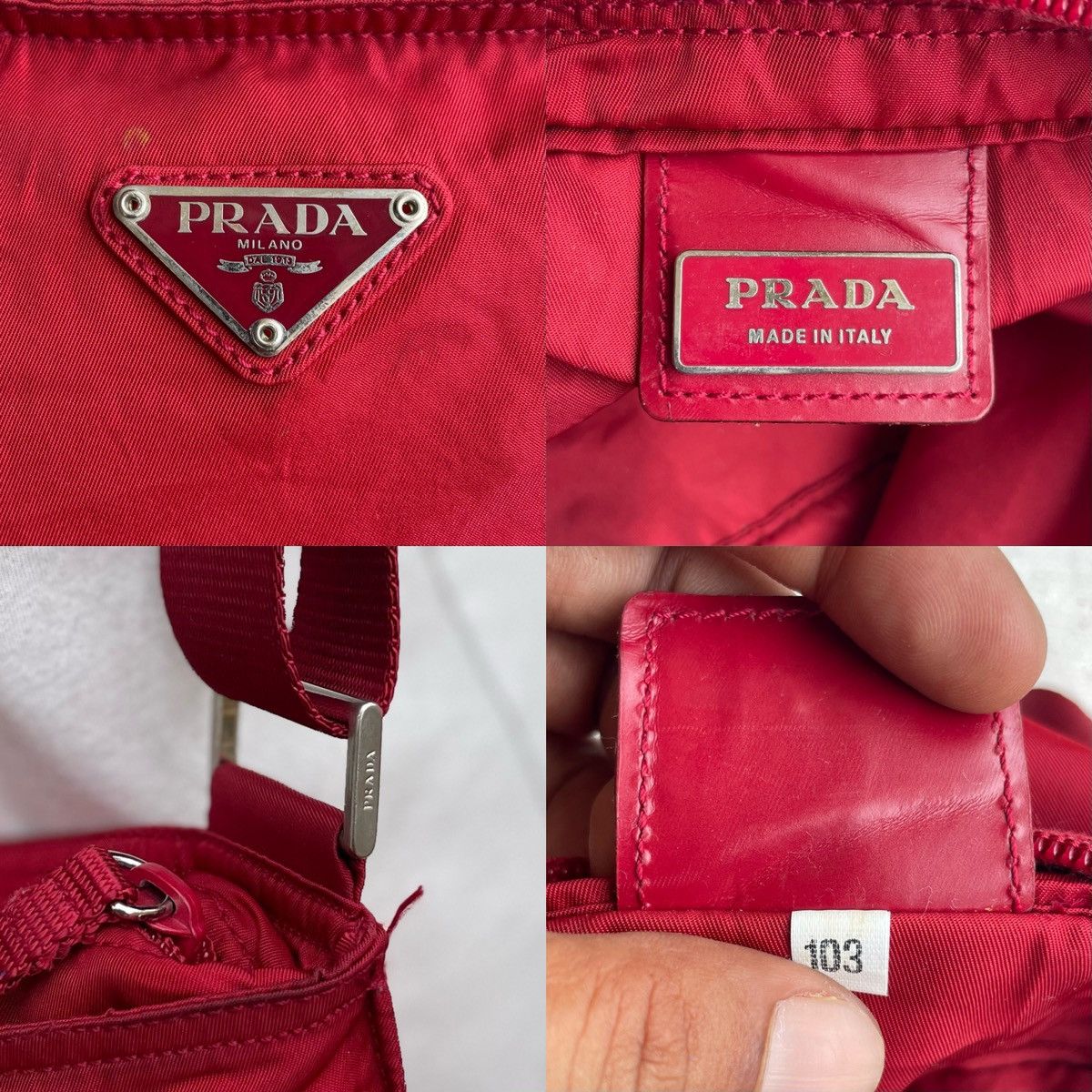 Prada Prada Red Tessuto Triangle Logo Nylon Crossbody Size ONE SIZE - 24 Thumbnail