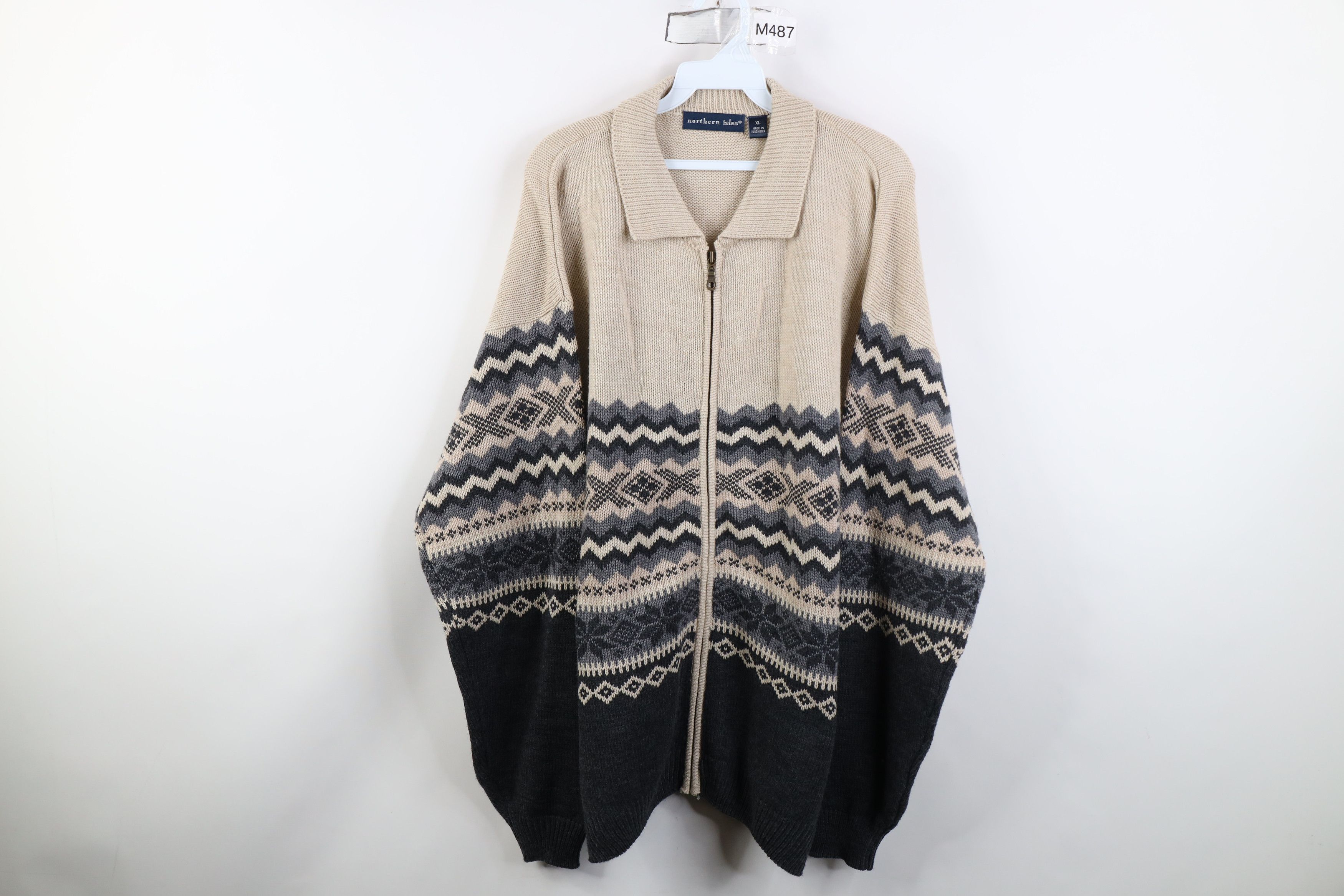 Vintage Vintage 90s Streetwear Full Zip Collared Cardigan Sweater Size US XL / EU 56 / 4 - 1 Thumbnail