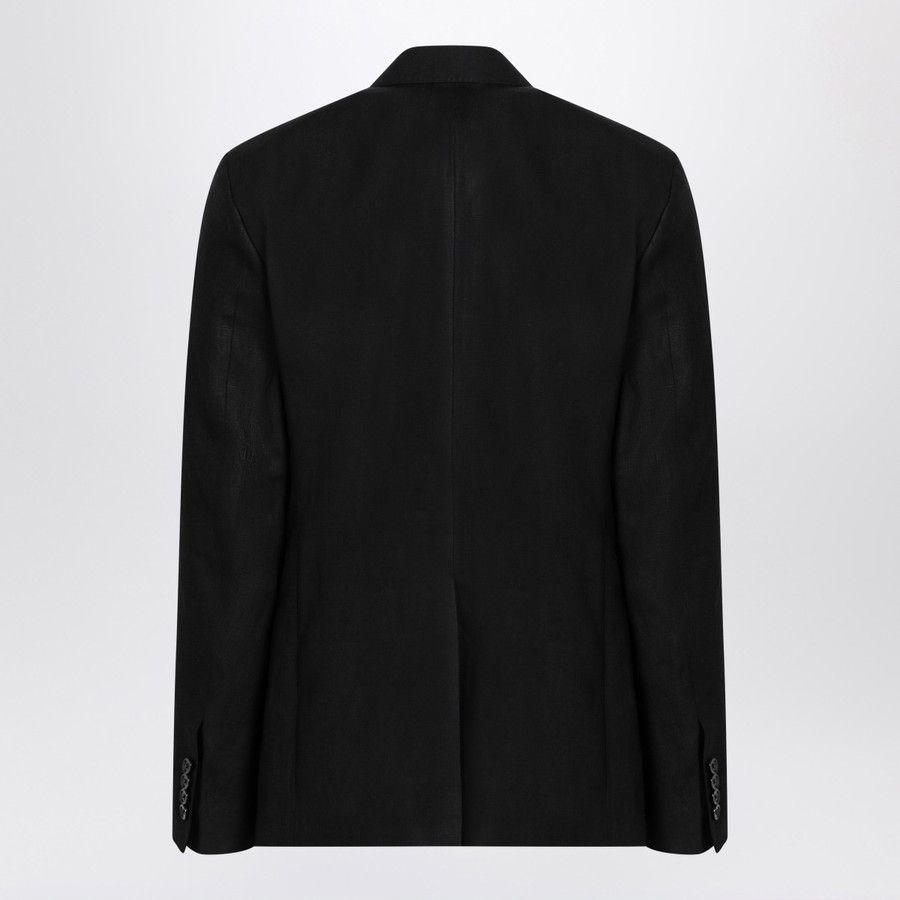 Dolce & Gabbana o1d2blof0226 Single Breasted Linen Jacket in Black Size US S / EU 44-46 / 1 - 2 Thumbnail