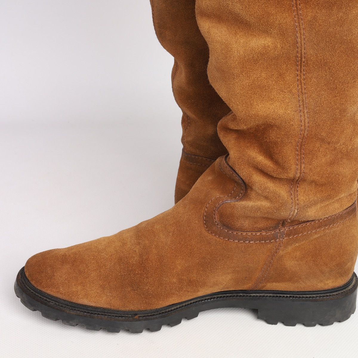Gucci Gucci Suede Shearling Web Boots Brown Saint Moritz High Shoe Size US 8.5 / IT 38.5 - 12 Thumbnail