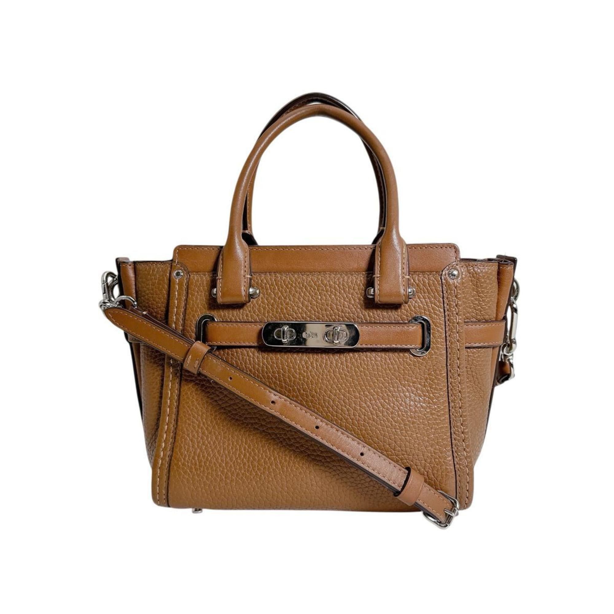 Coach Coach Swagger 21 Leather Carryall Tote Bag, Brown, 37444 Size ONE SIZE - 1 Thumbnail