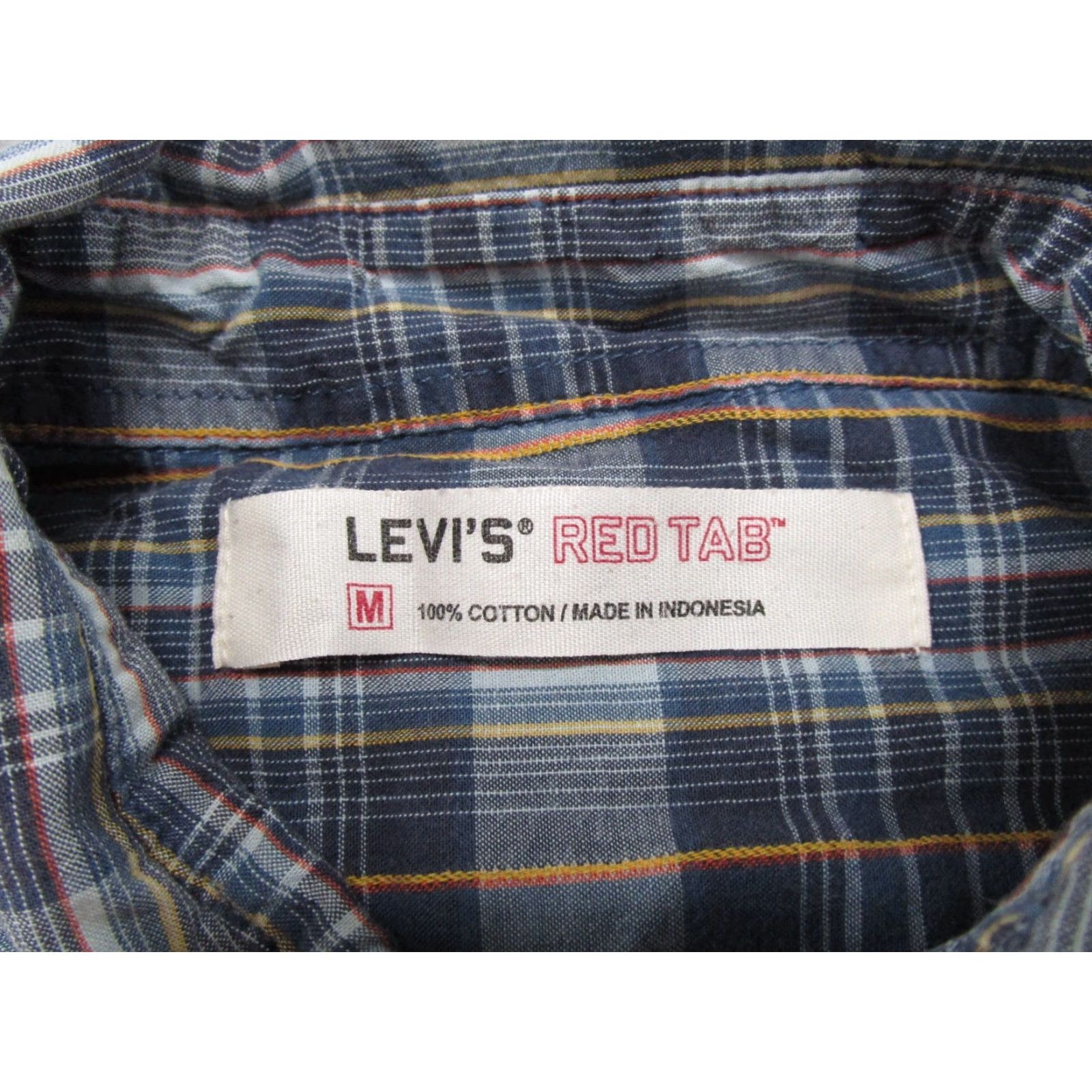 Levi's VINTAGE Levi's Button-Up Shirt Western Plaid Long Sleeve M Mens Blue Cotton Size US M / EU 48-50 / 2 - 2 Thumbnail