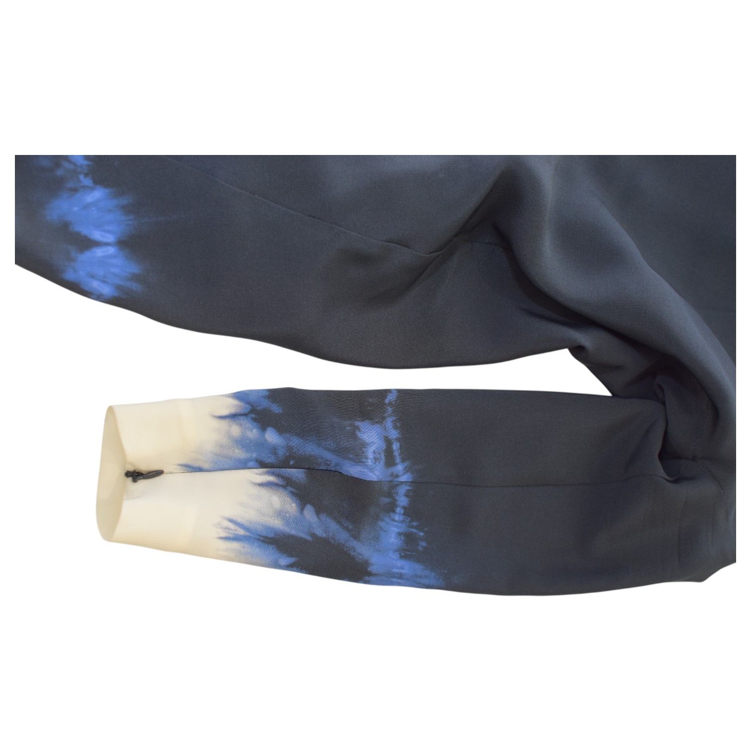 Stella McCartney Stella McCartney Blue Cream Tie Dye Effect 100% Silk Size M / US 6-8 / IT 42-44 - 4 Thumbnail