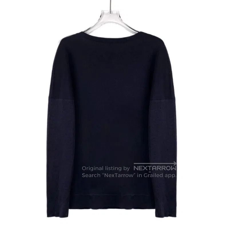 Hermes Hermes Black Pattern Printed Silk V-Neck Long Sleeve Knit Size XS / US 0-2 / IT 36-38 - 2 Thumbnail